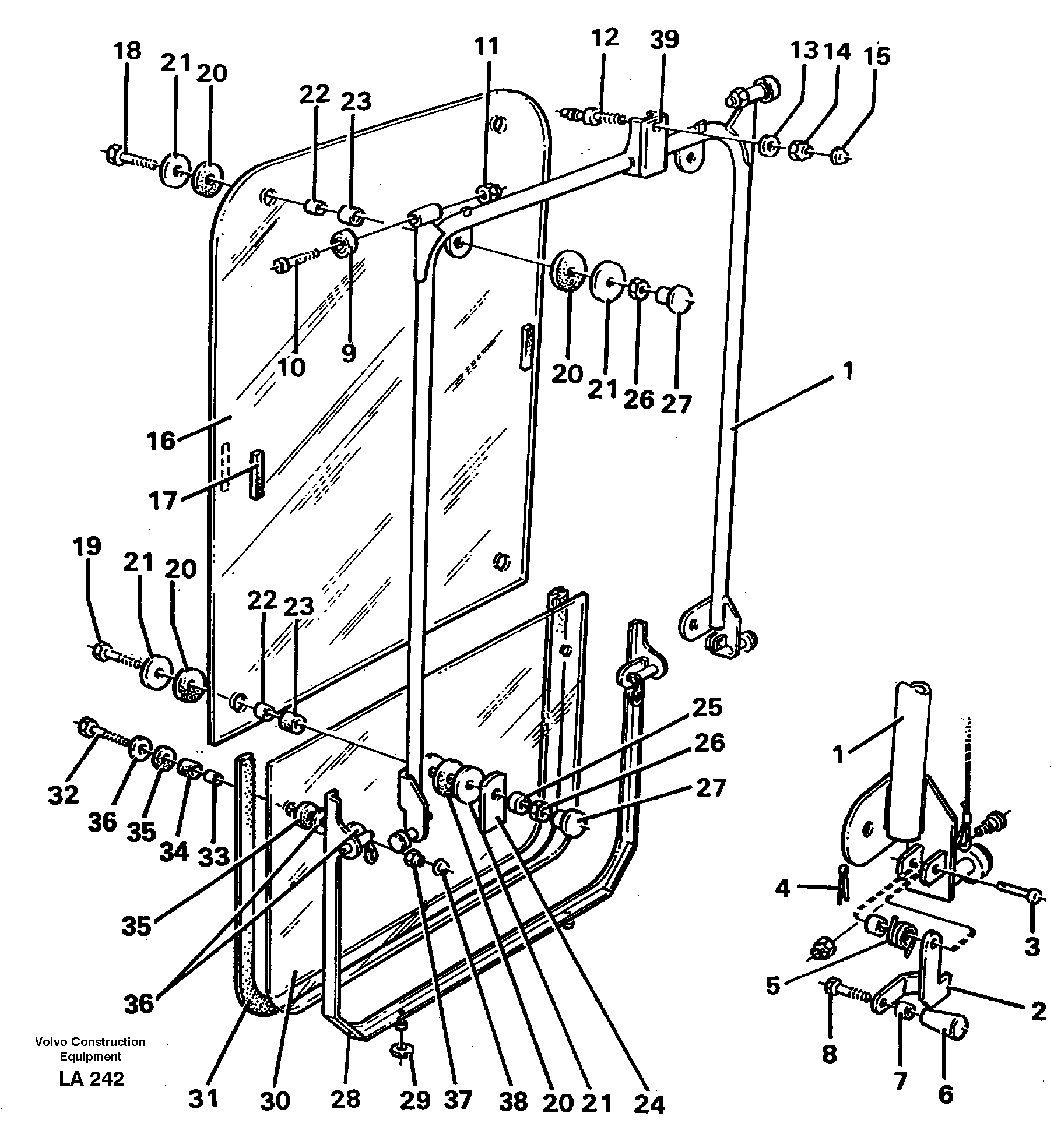 Front window — volvo parts diagram