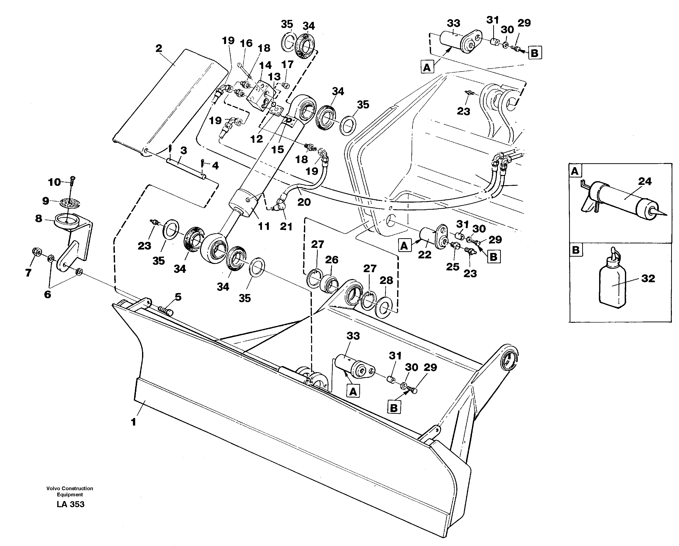Support blade 2,5m, 2,6m  14302127 — volvo parts diagram