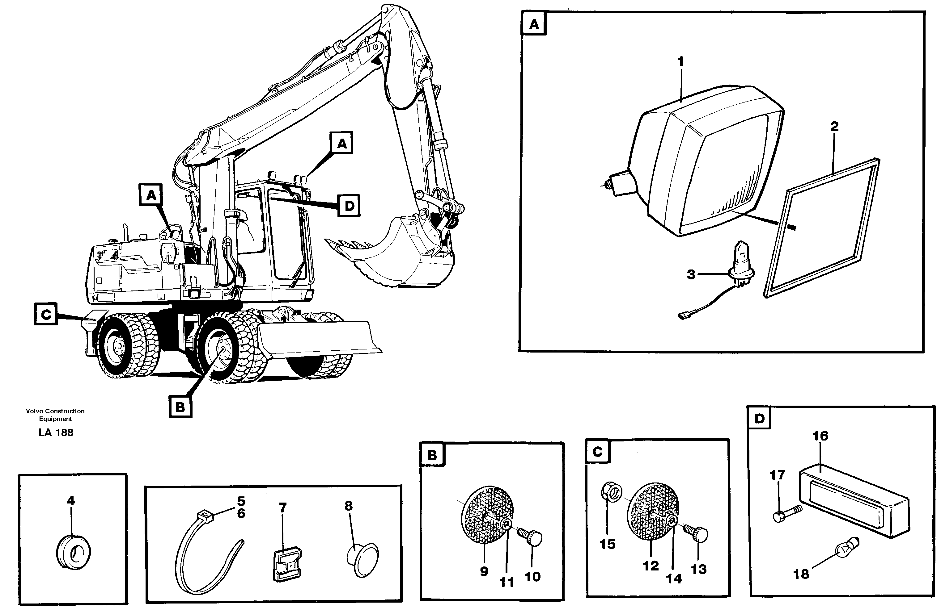 Lighting, front — volvo parts diagram