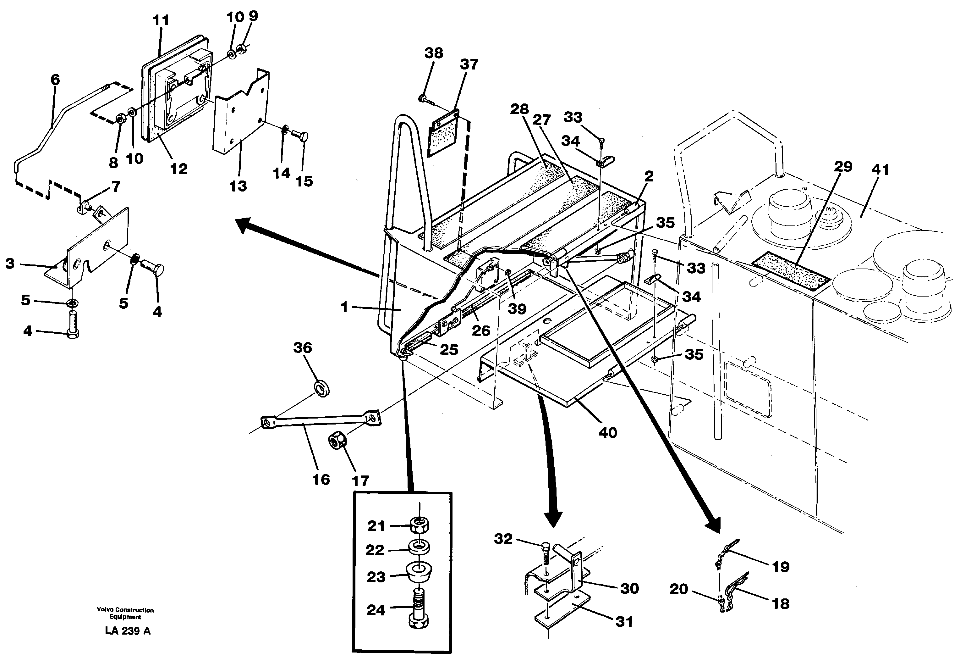 Casing over battery — volvo parts diagram