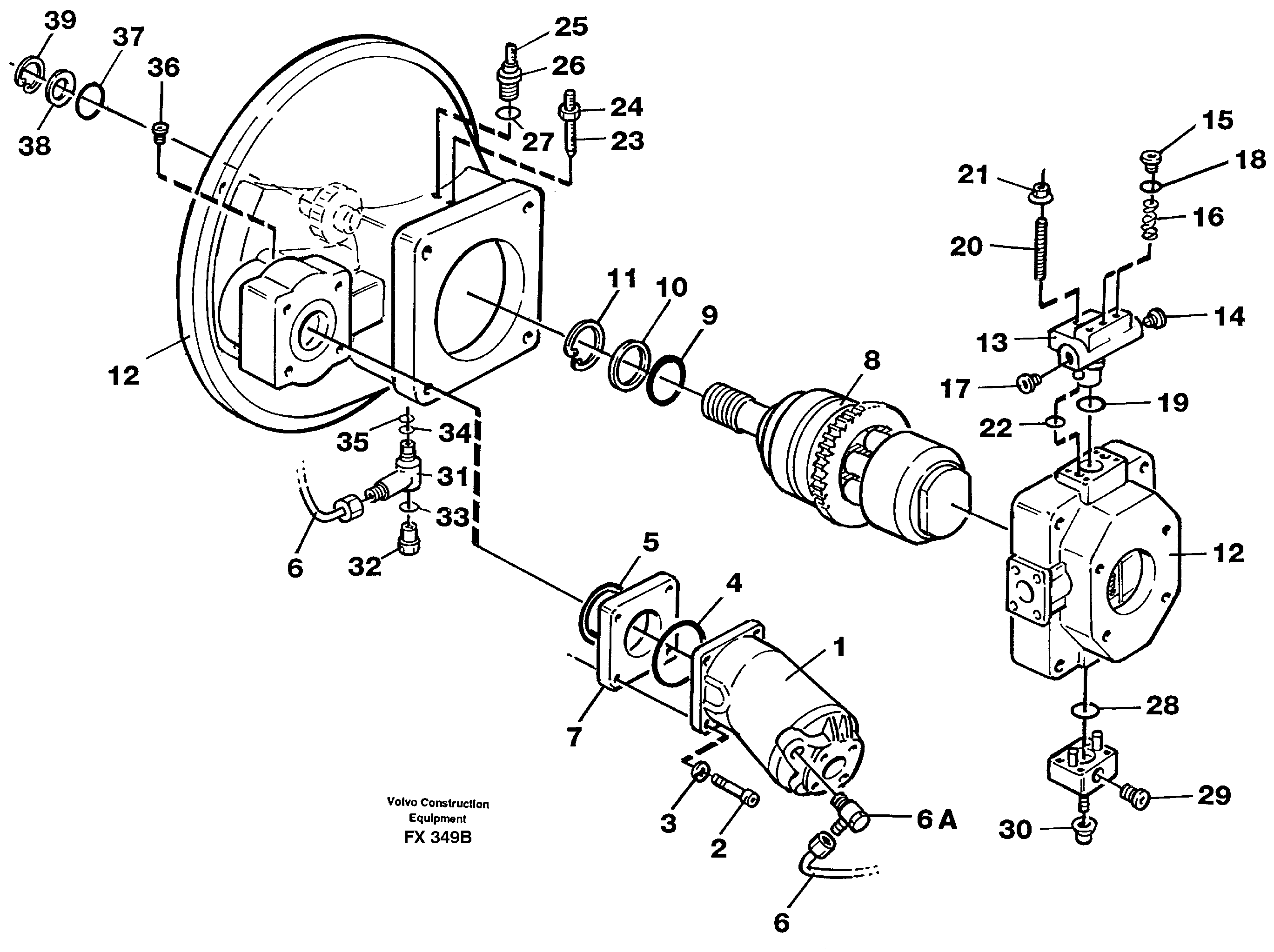 Pump gear box — volvo parts diagram
