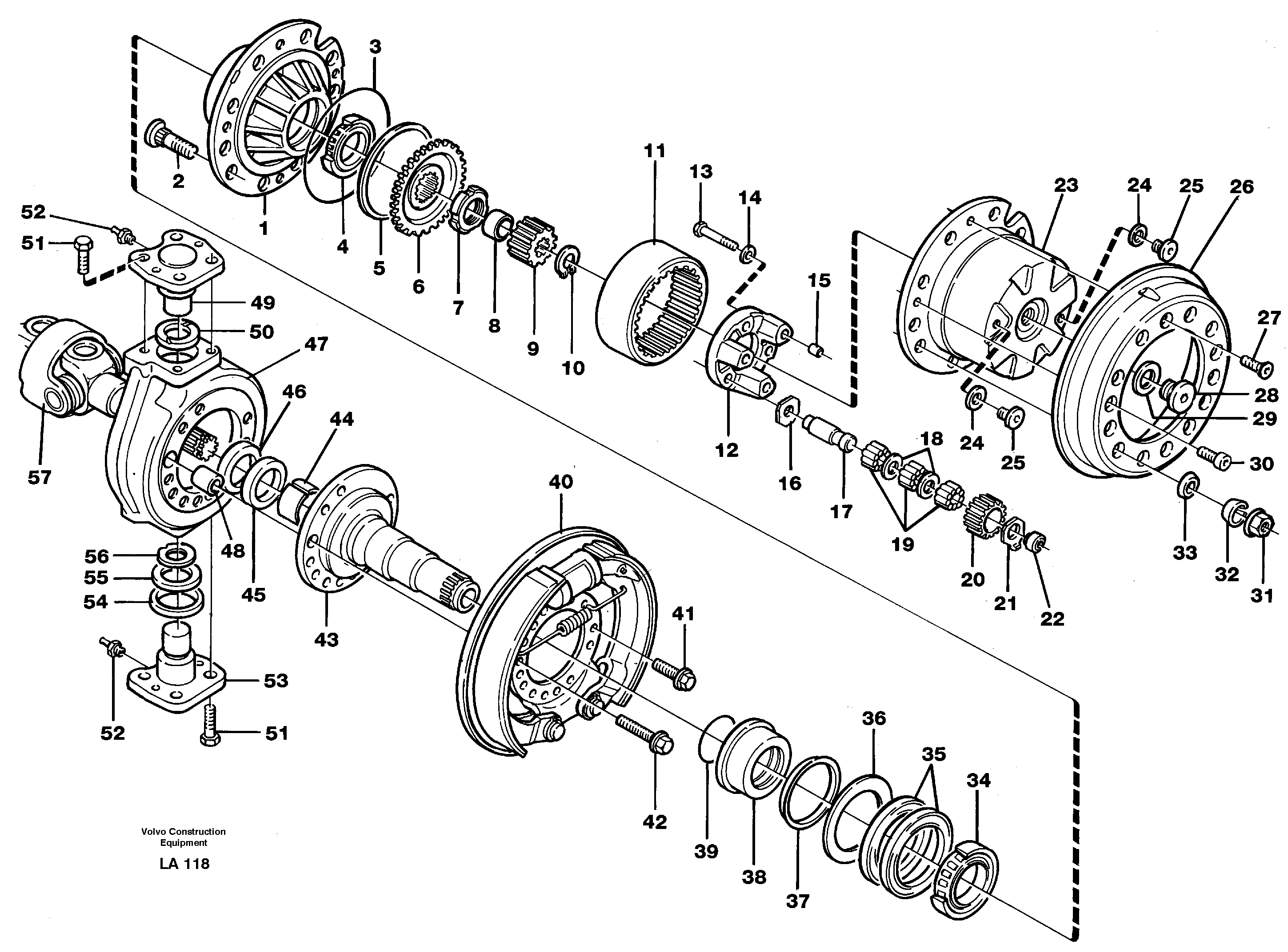 Wheel hub front — volvo parts diagram