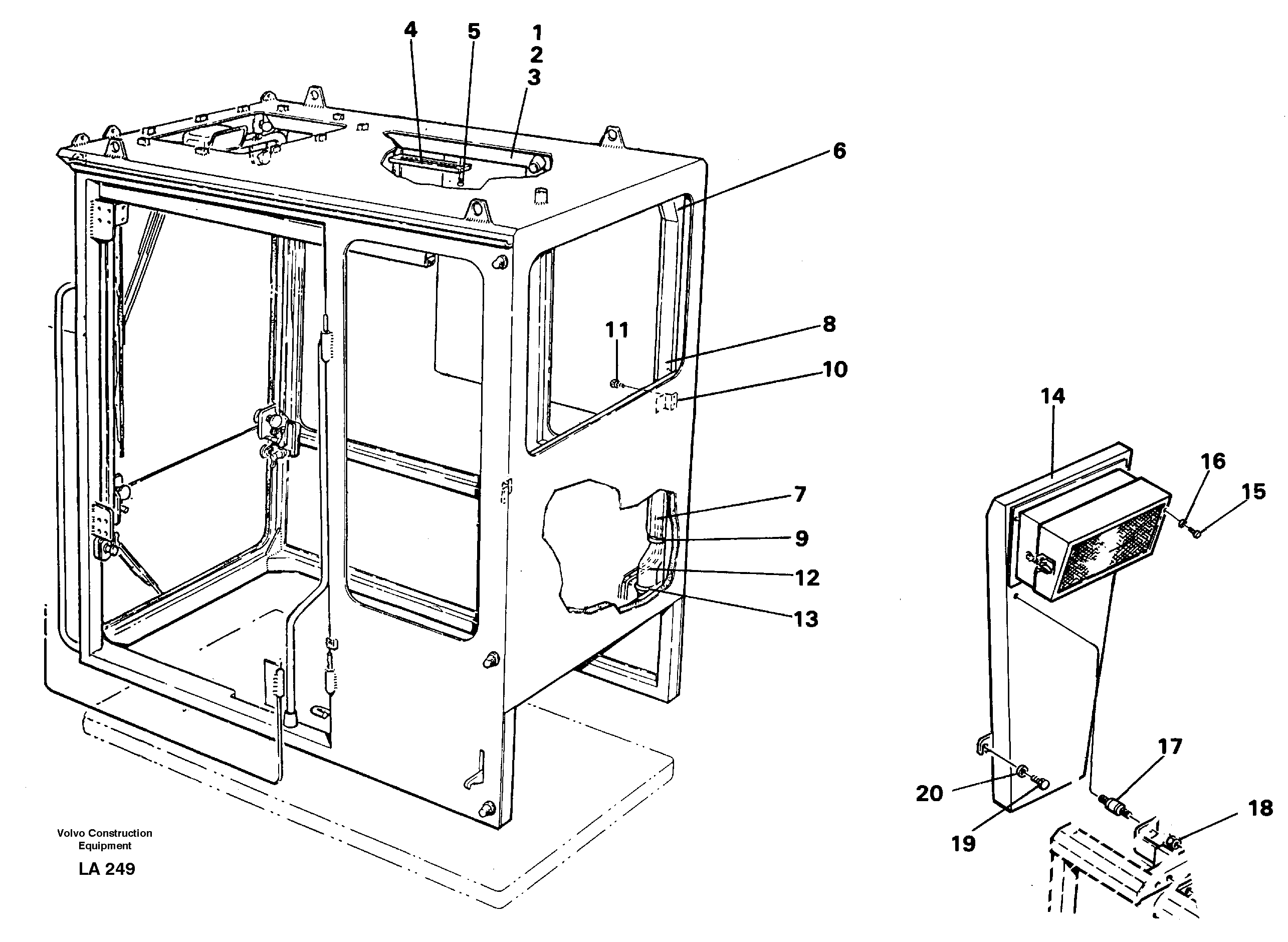 Air duct, cab — volvo parts diagram