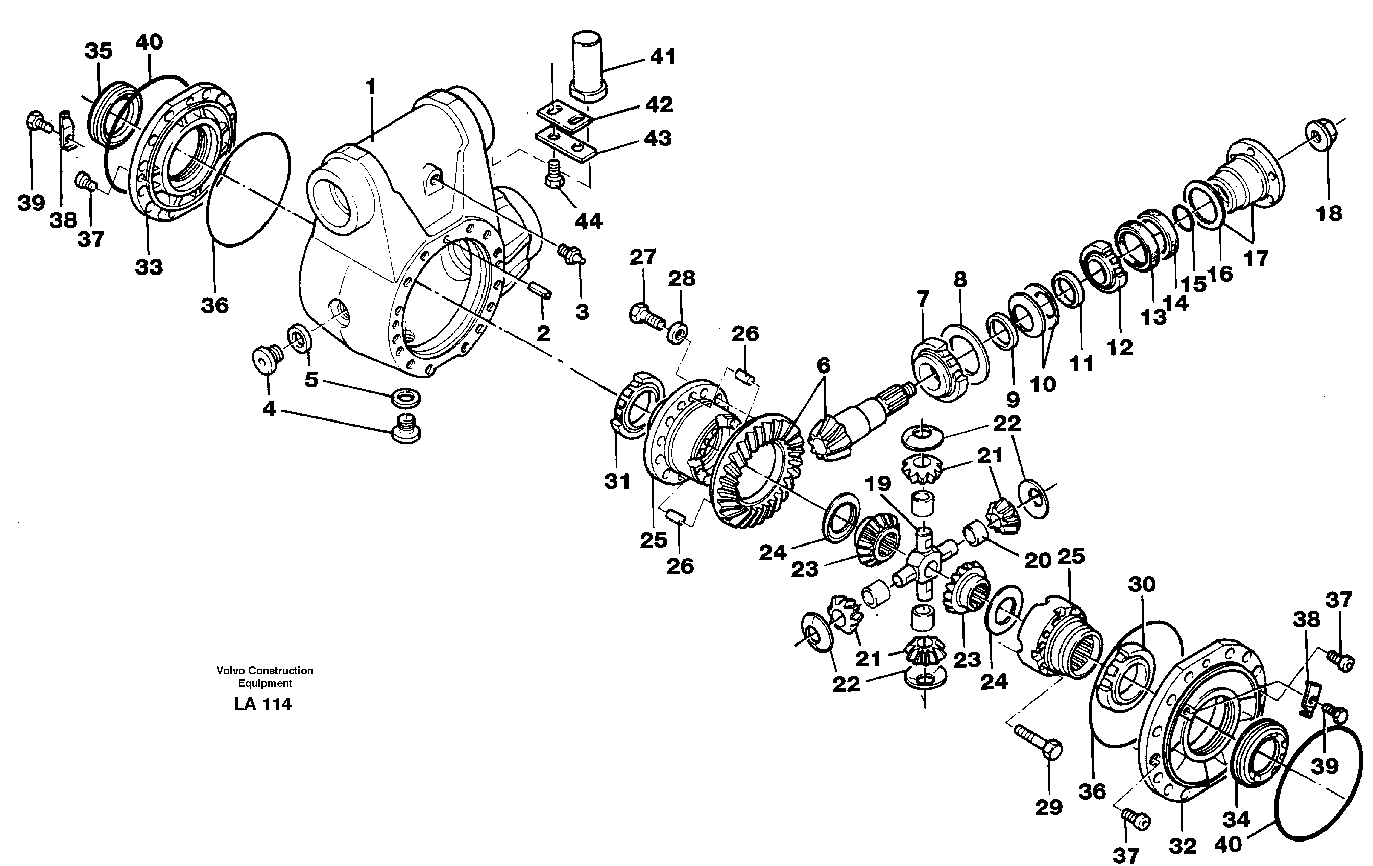 Differential , front axle — volvo parts diagram