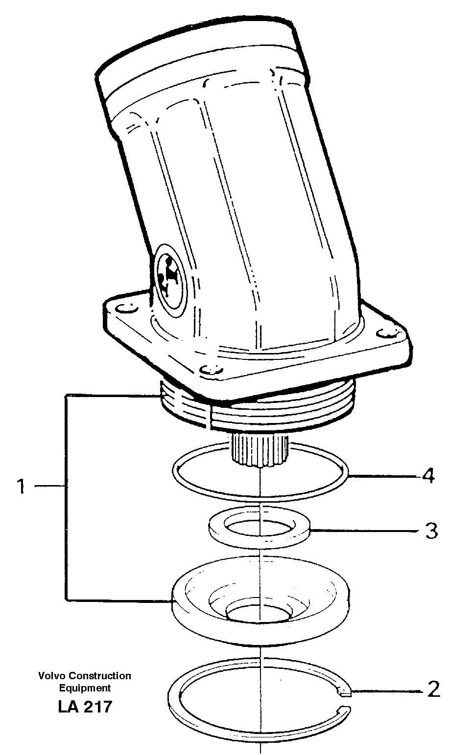 Hydraulic motor, slew — volvo parts diagram