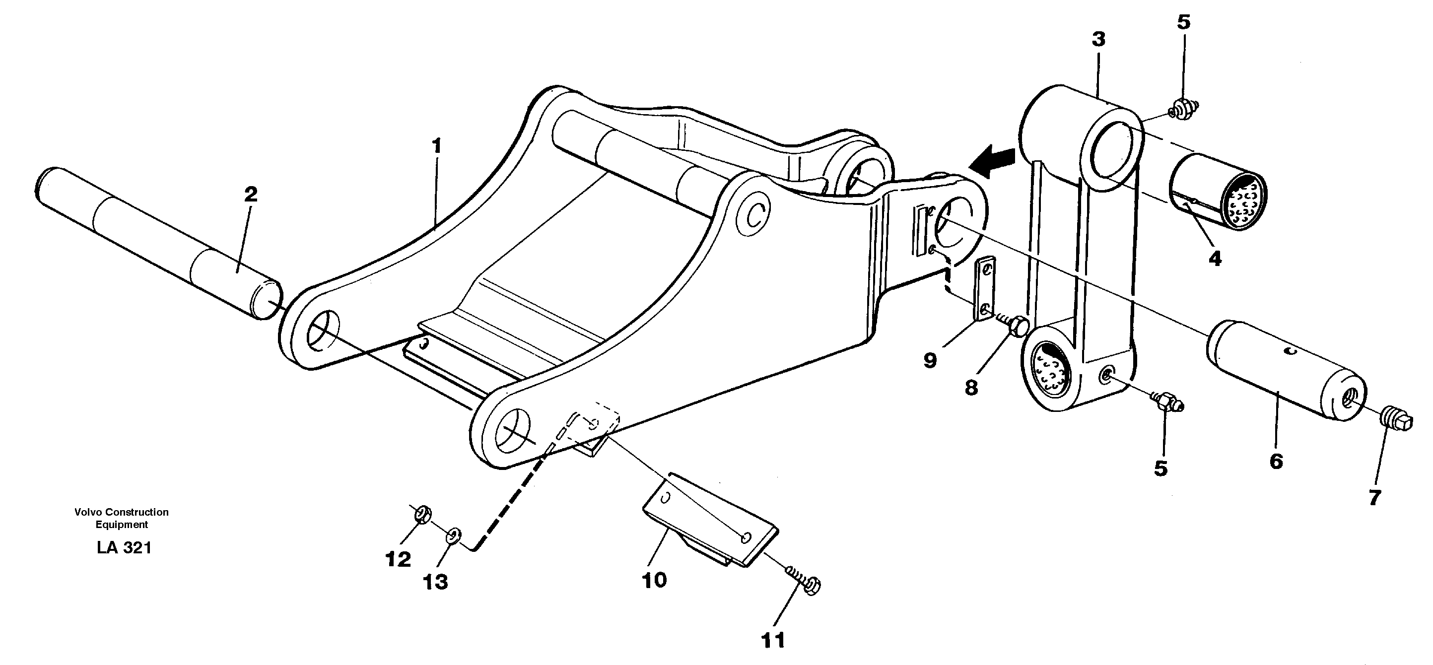 Clamshell rest  14259271 — volvo parts diagram