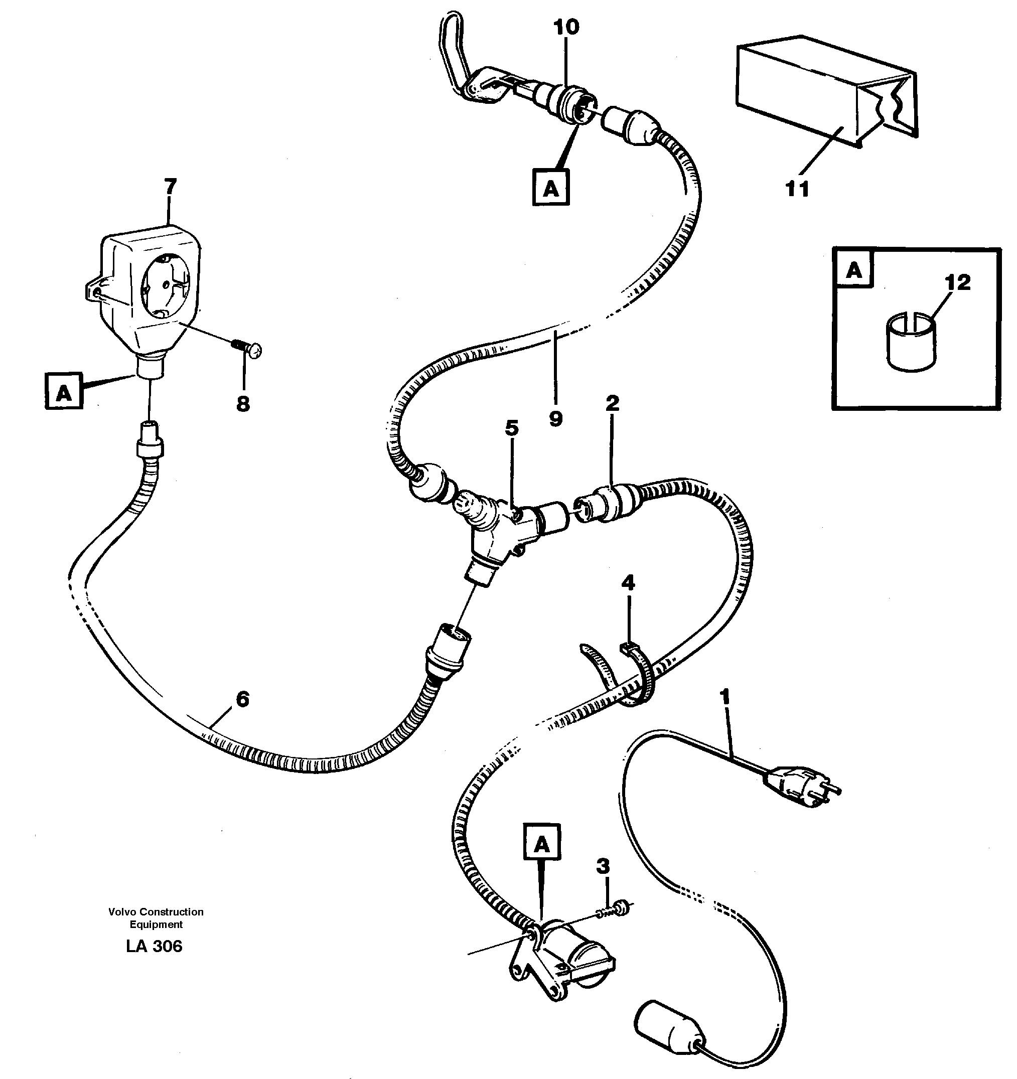 Heater outlet, engine heater  14259335 — volvo parts diagram