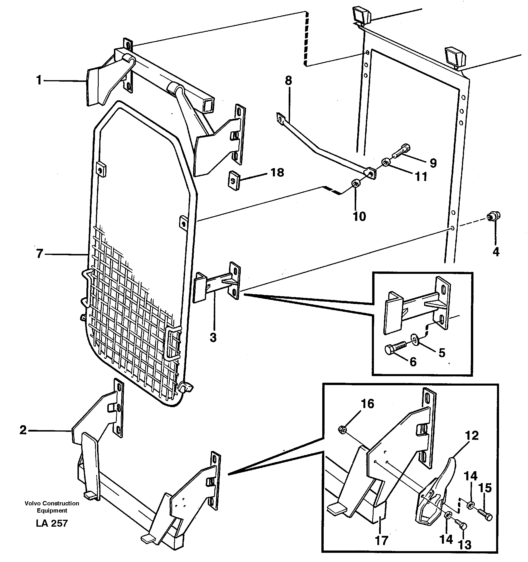 Windscreen protection  14259352 — volvo parts diagram