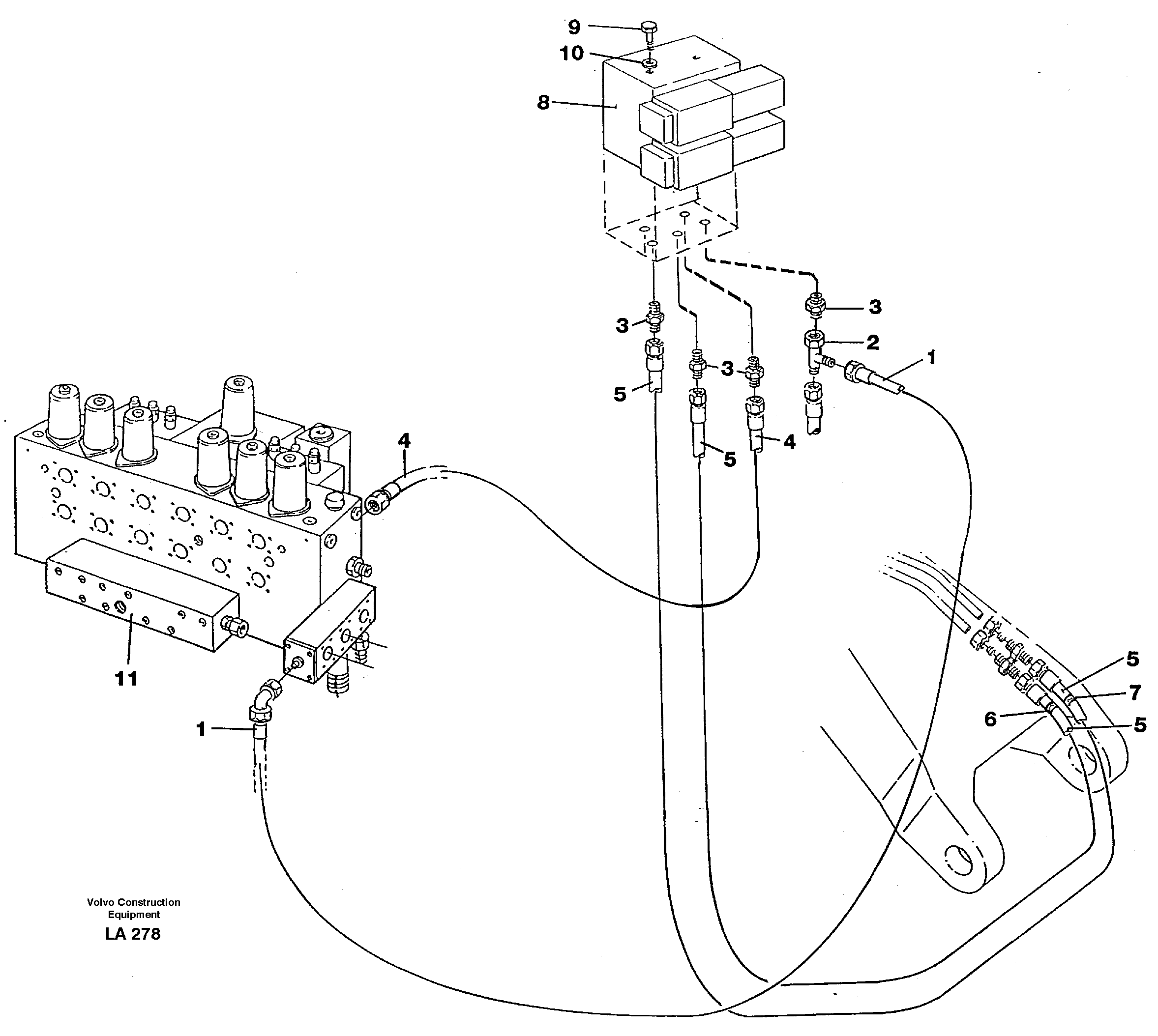 Hydr. quick fit equipm. on super structure — volvo parts diagram