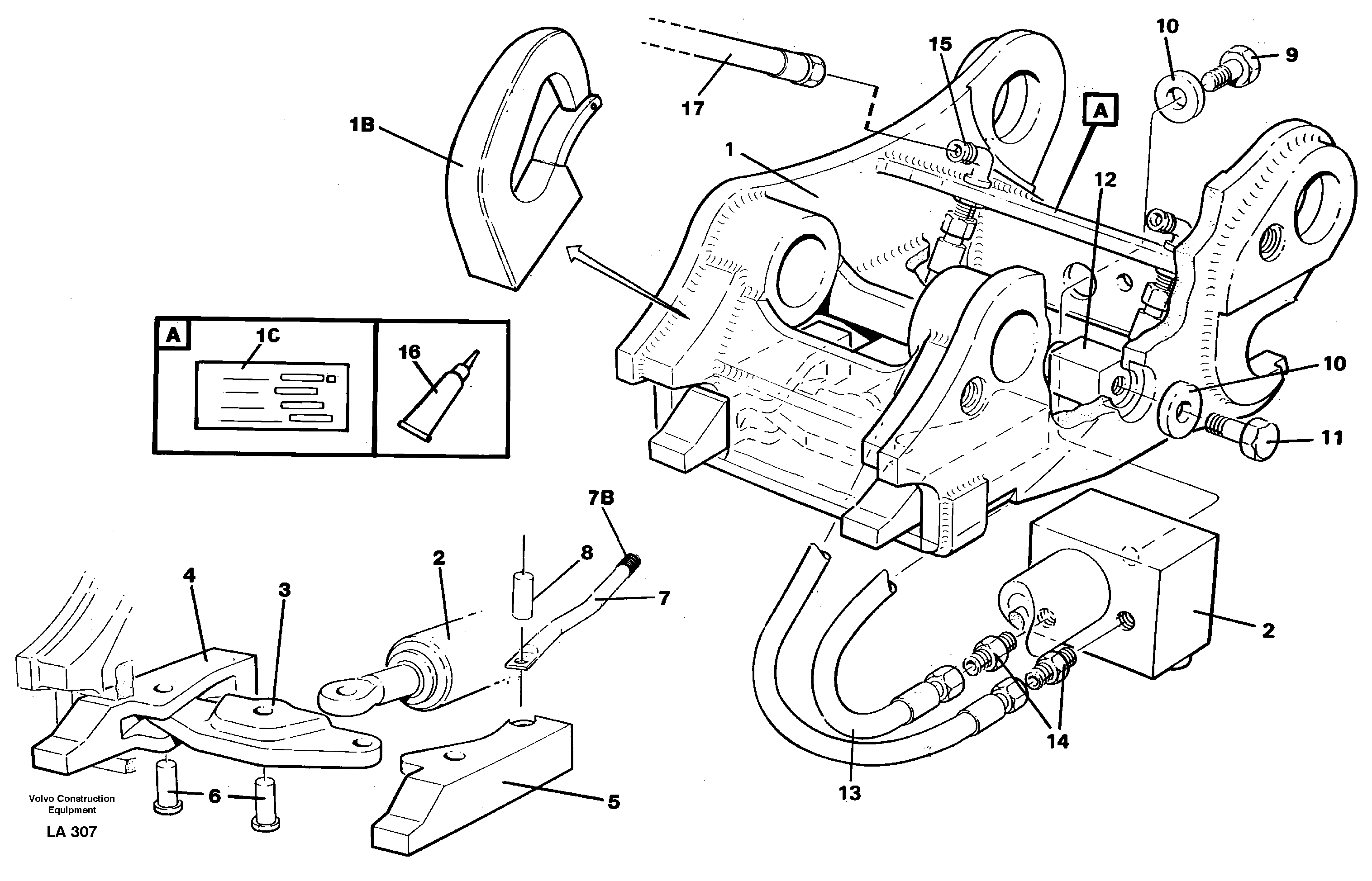 Quickfit, hydraulic  14264492 — volvo parts diagram