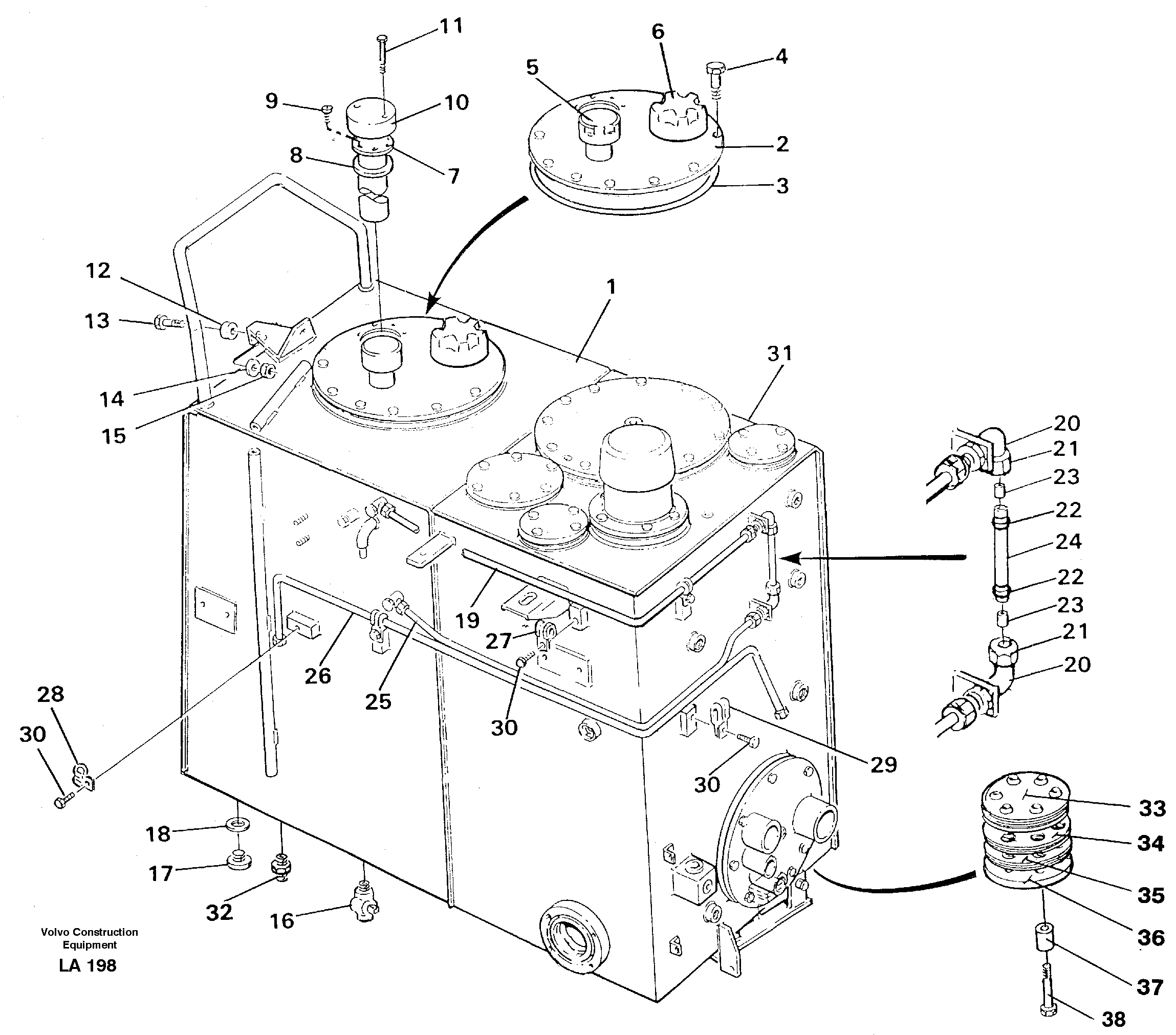 Fuel tank — volvo parts diagram