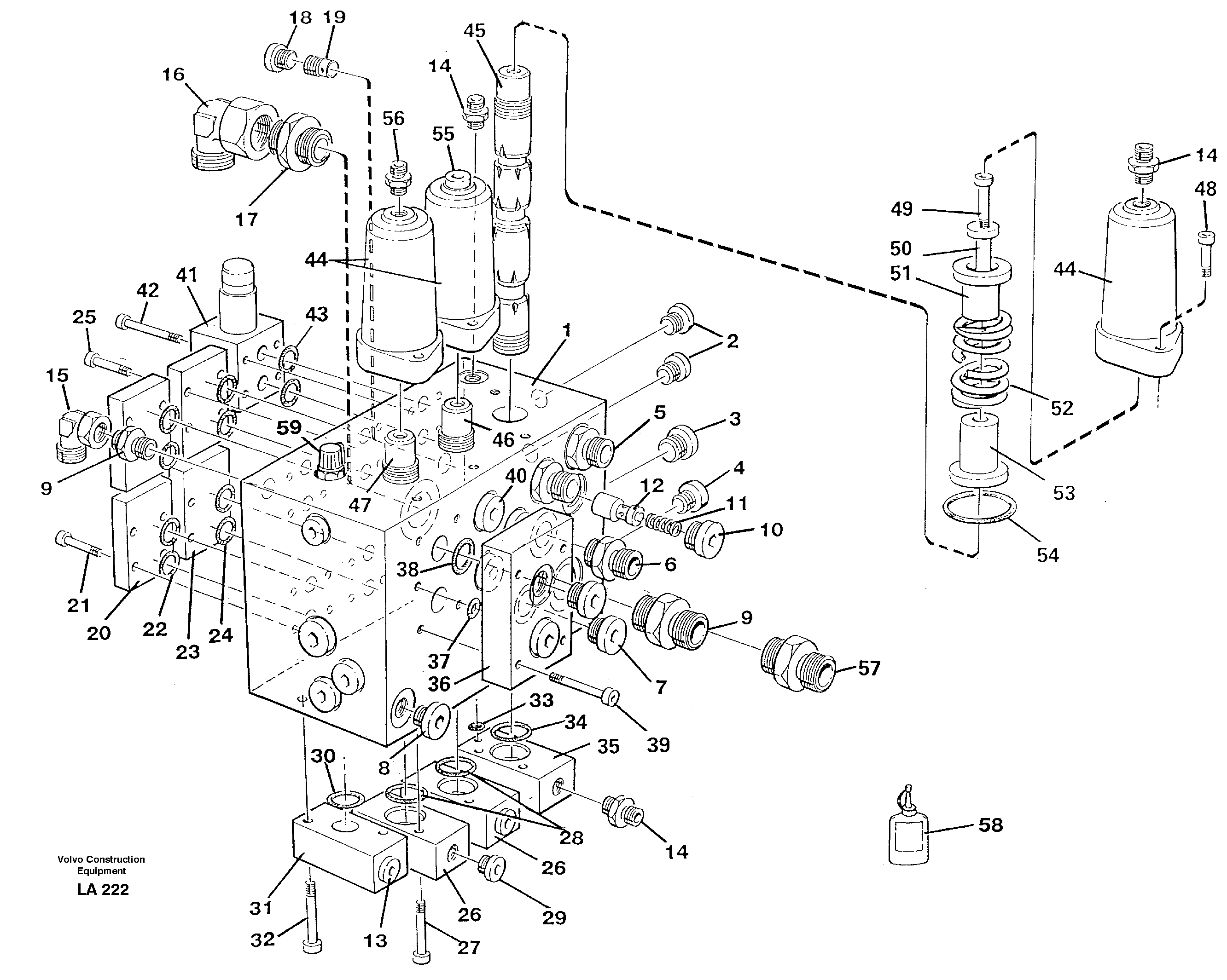 Slew valve assembly — volvo parts diagram