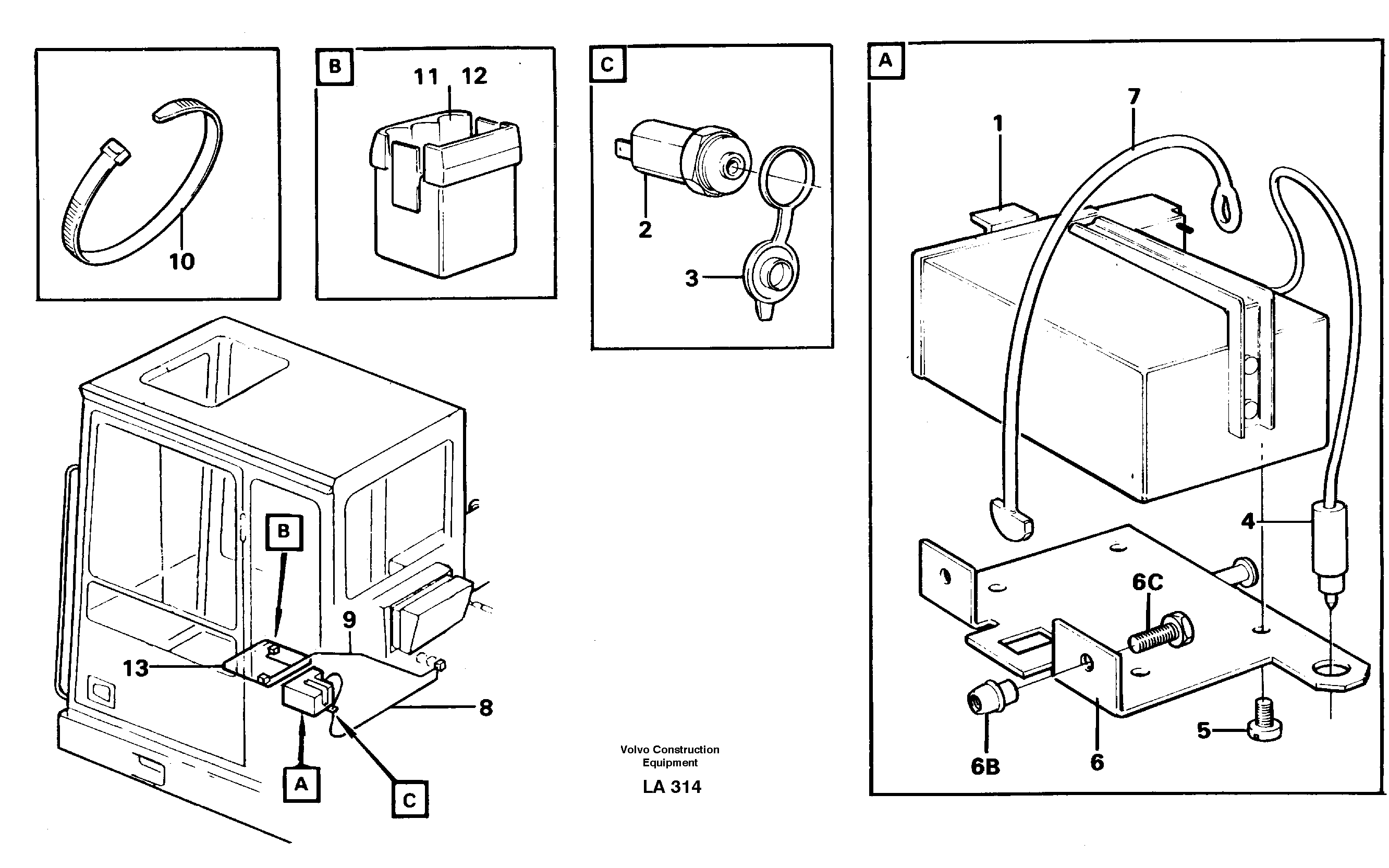 Lunch box heater  14254176 — volvo parts diagram