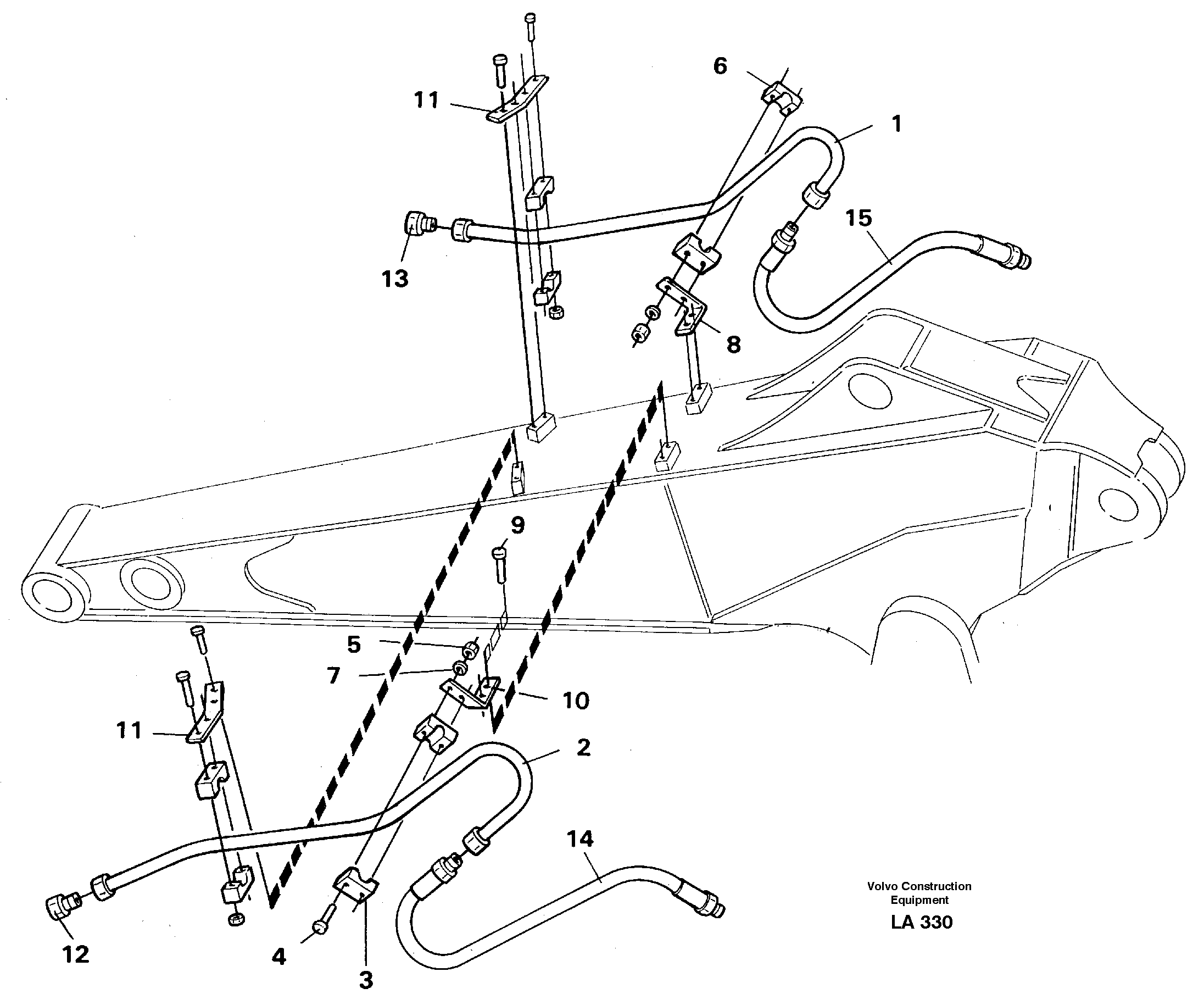 Hammer equipment, dipper arm, 2.0 m/2.4 m  14262399 14253358 — volvo parts diagram