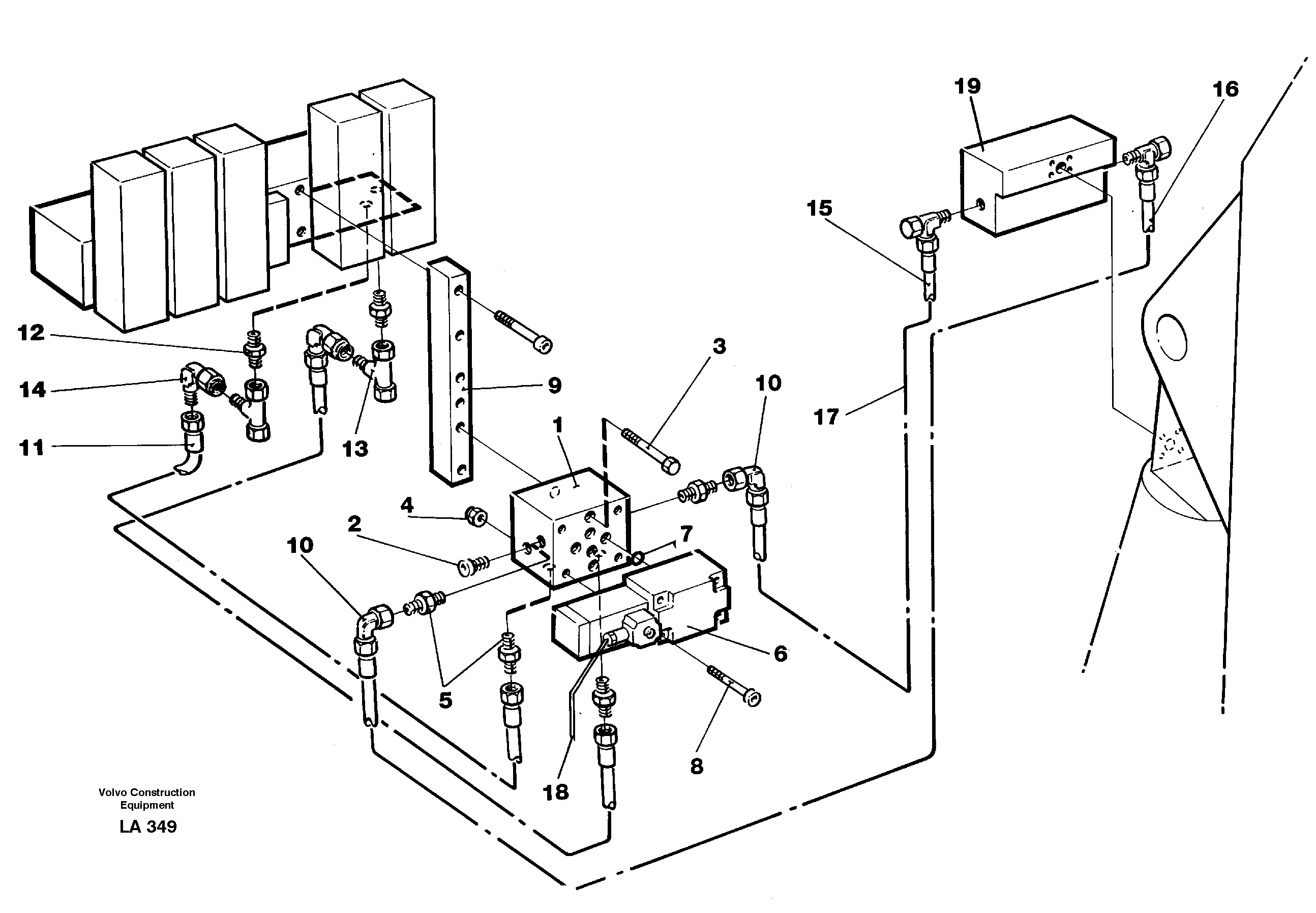 Grab equipment in base machine  14341340 — volvo parts diagram