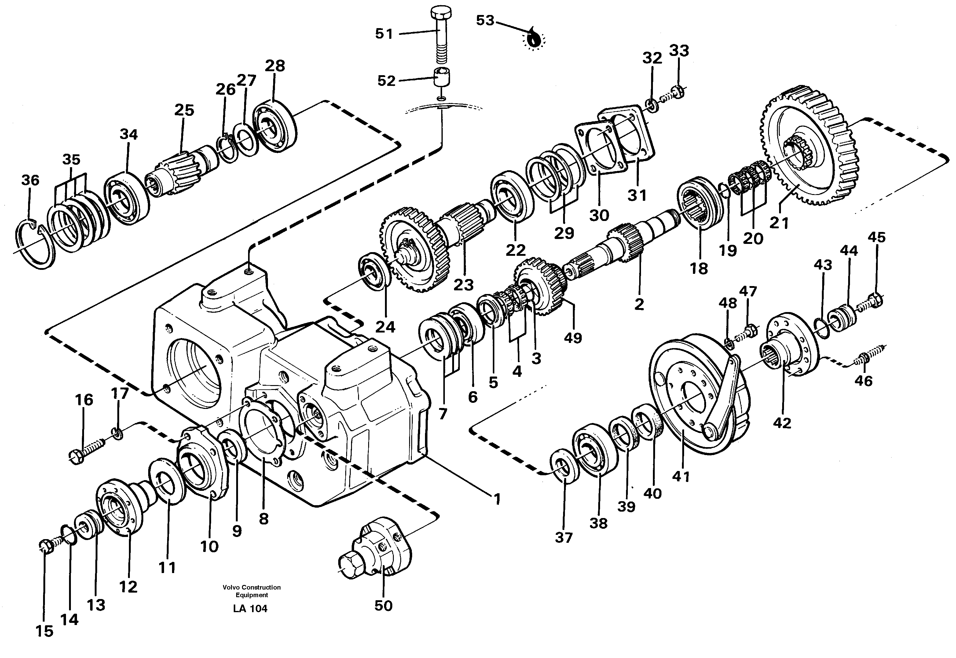 Track gear boxes — volvo parts diagram