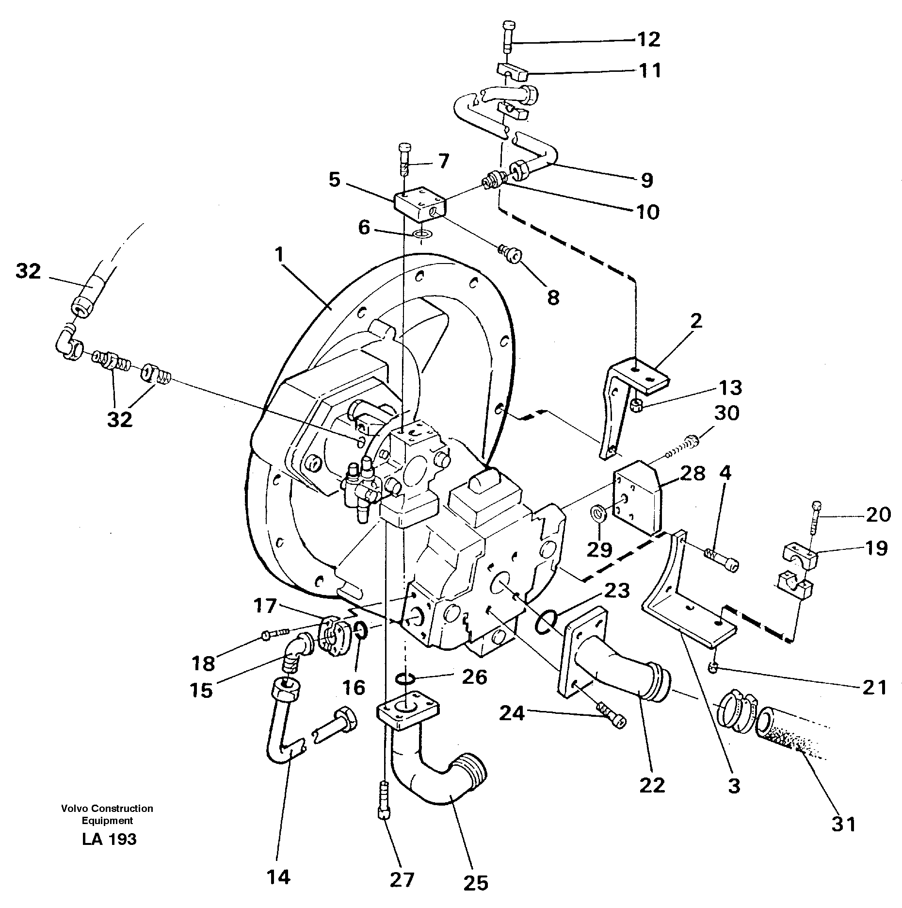 Pump installation — volvo parts diagram