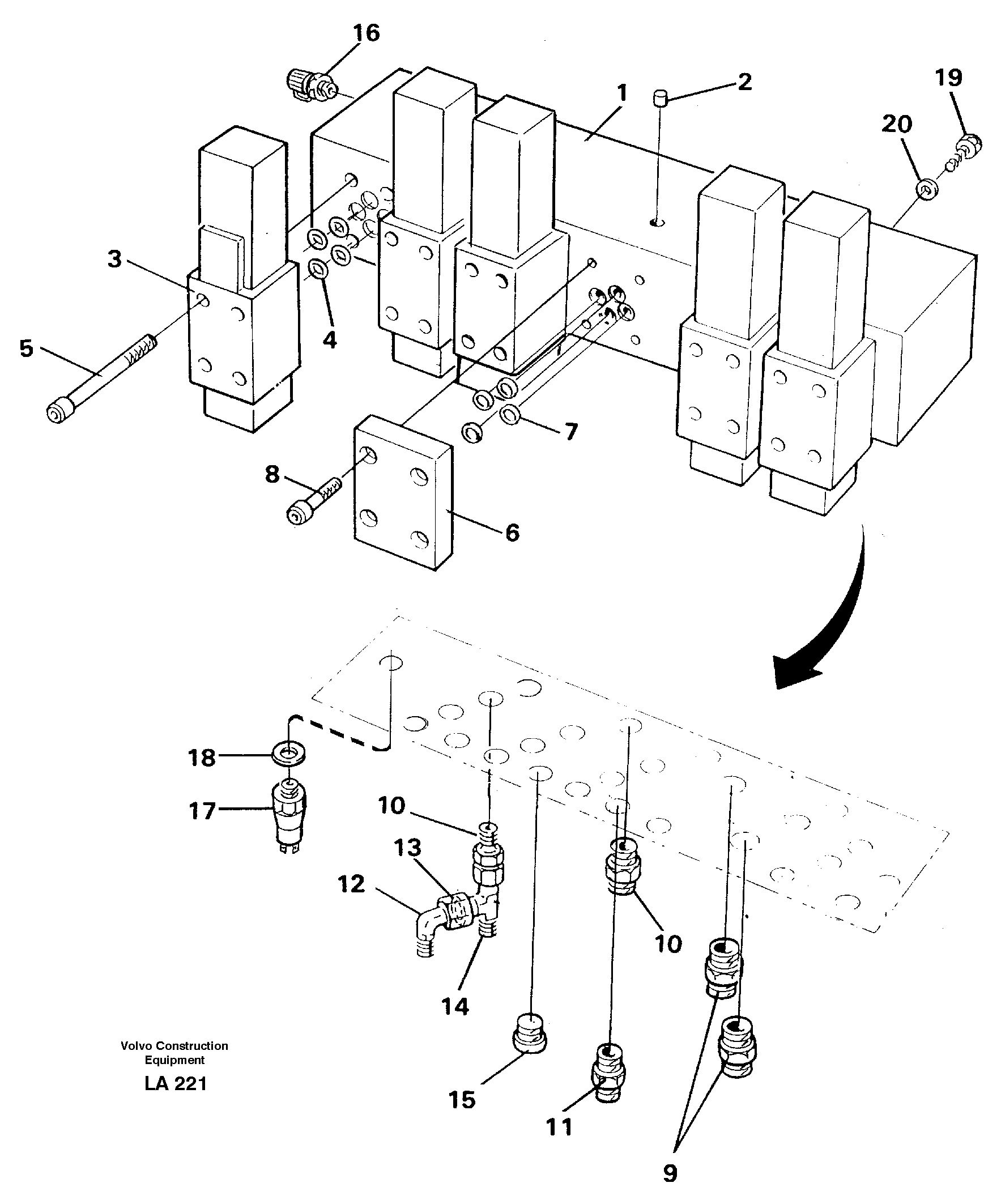 Valve body — volvo parts diagram