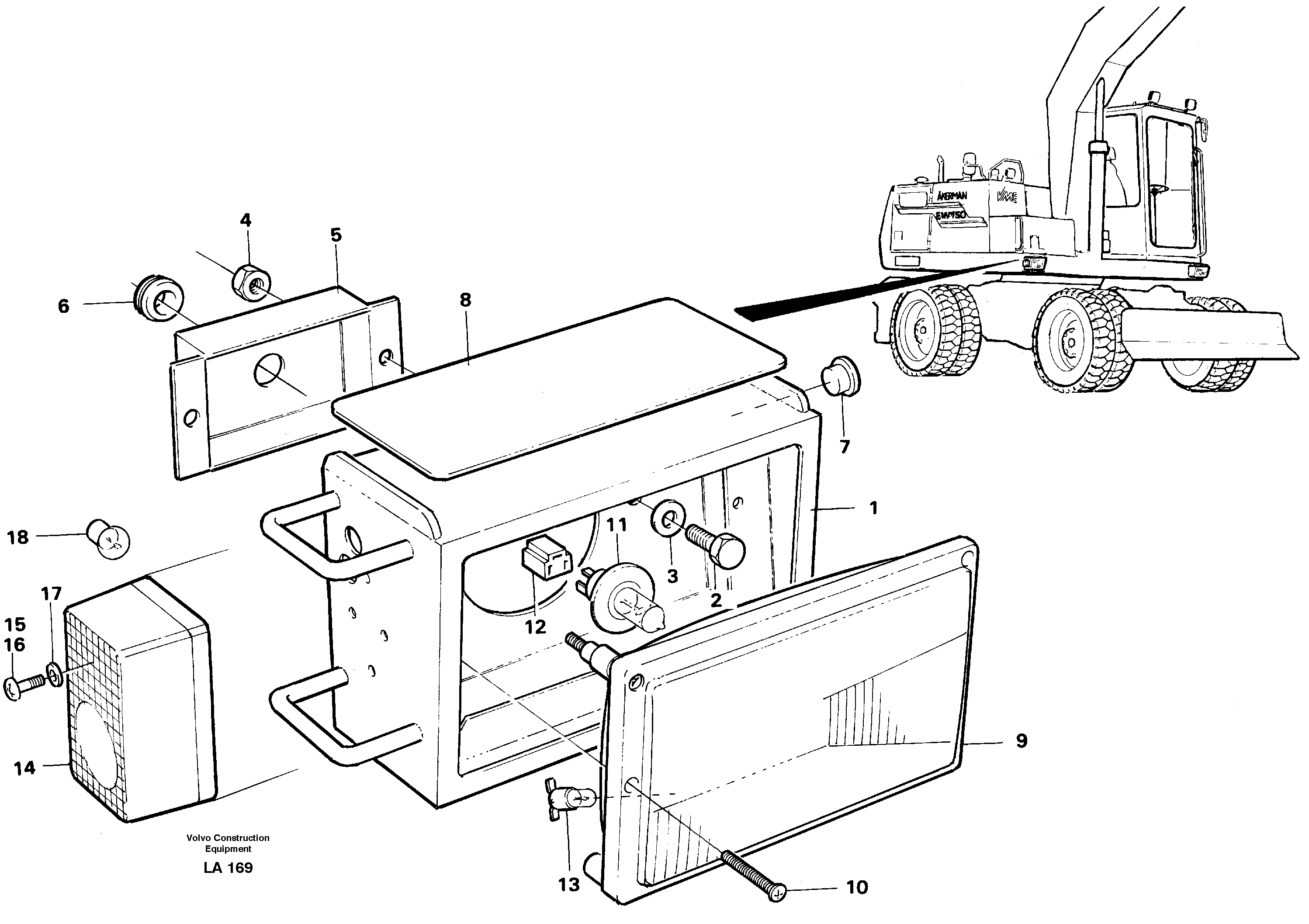 Headlamp — volvo parts diagram