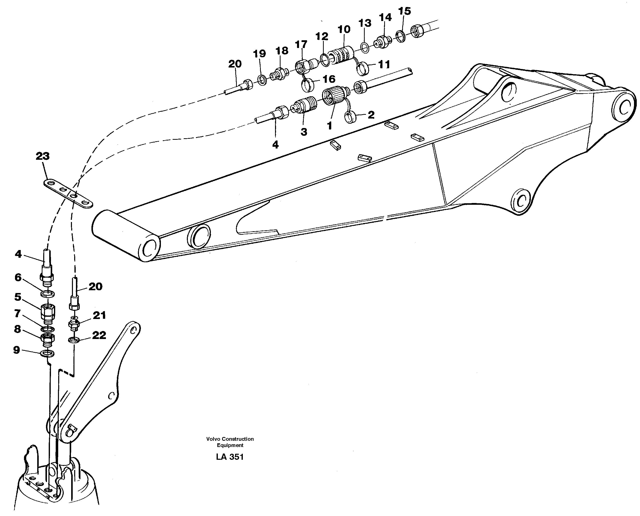 Hose kit for Peiner grab  14259416 — volvo parts diagram