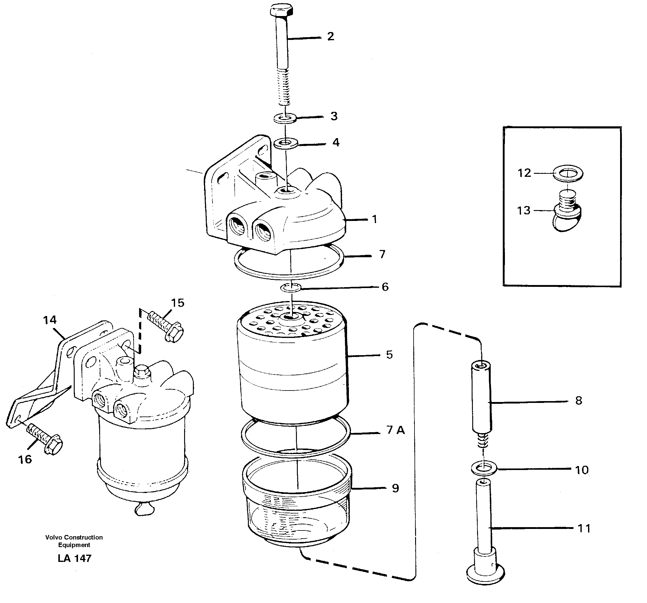 Fuel filter — volvo parts diagram