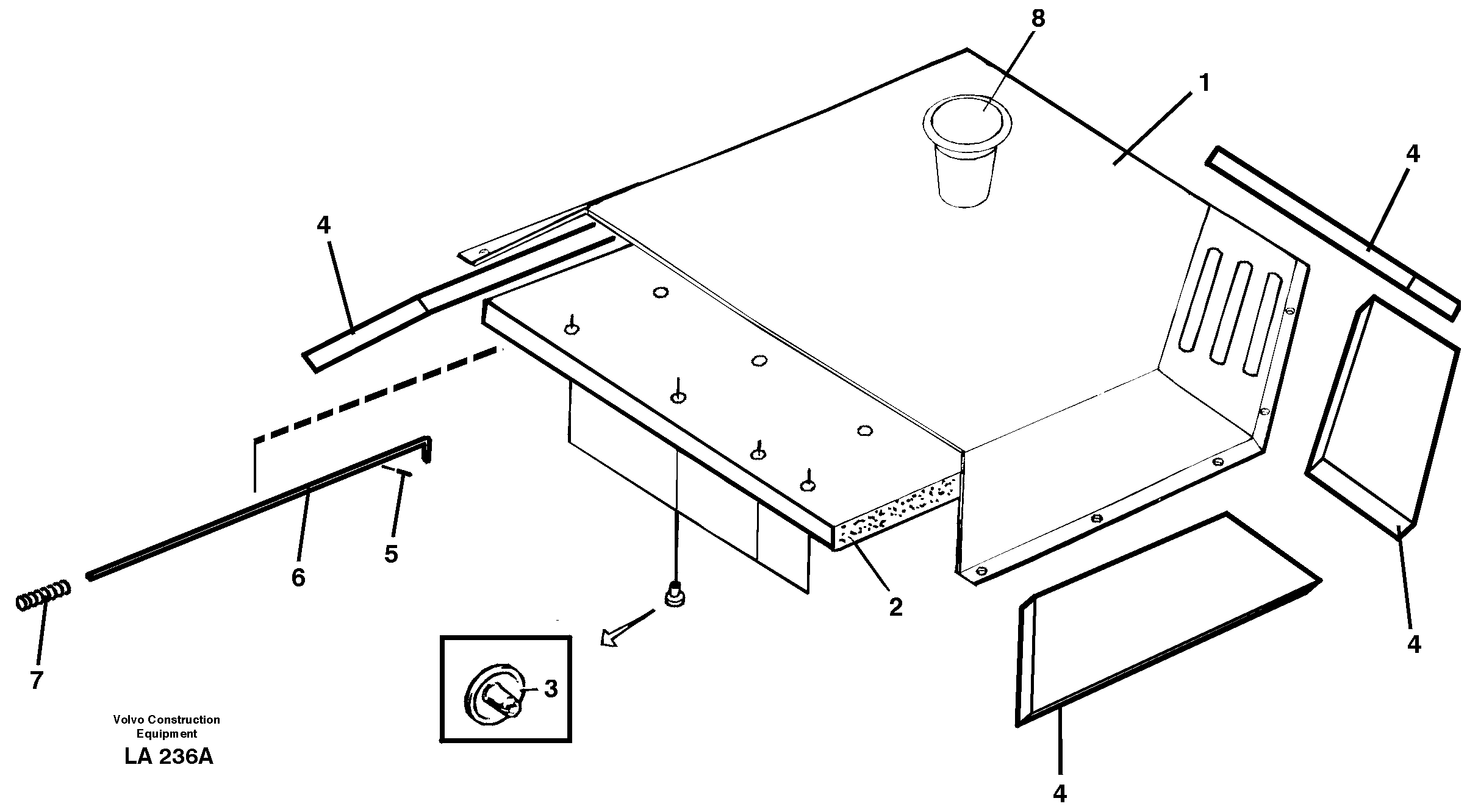 Hatch, engine — volvo parts diagram