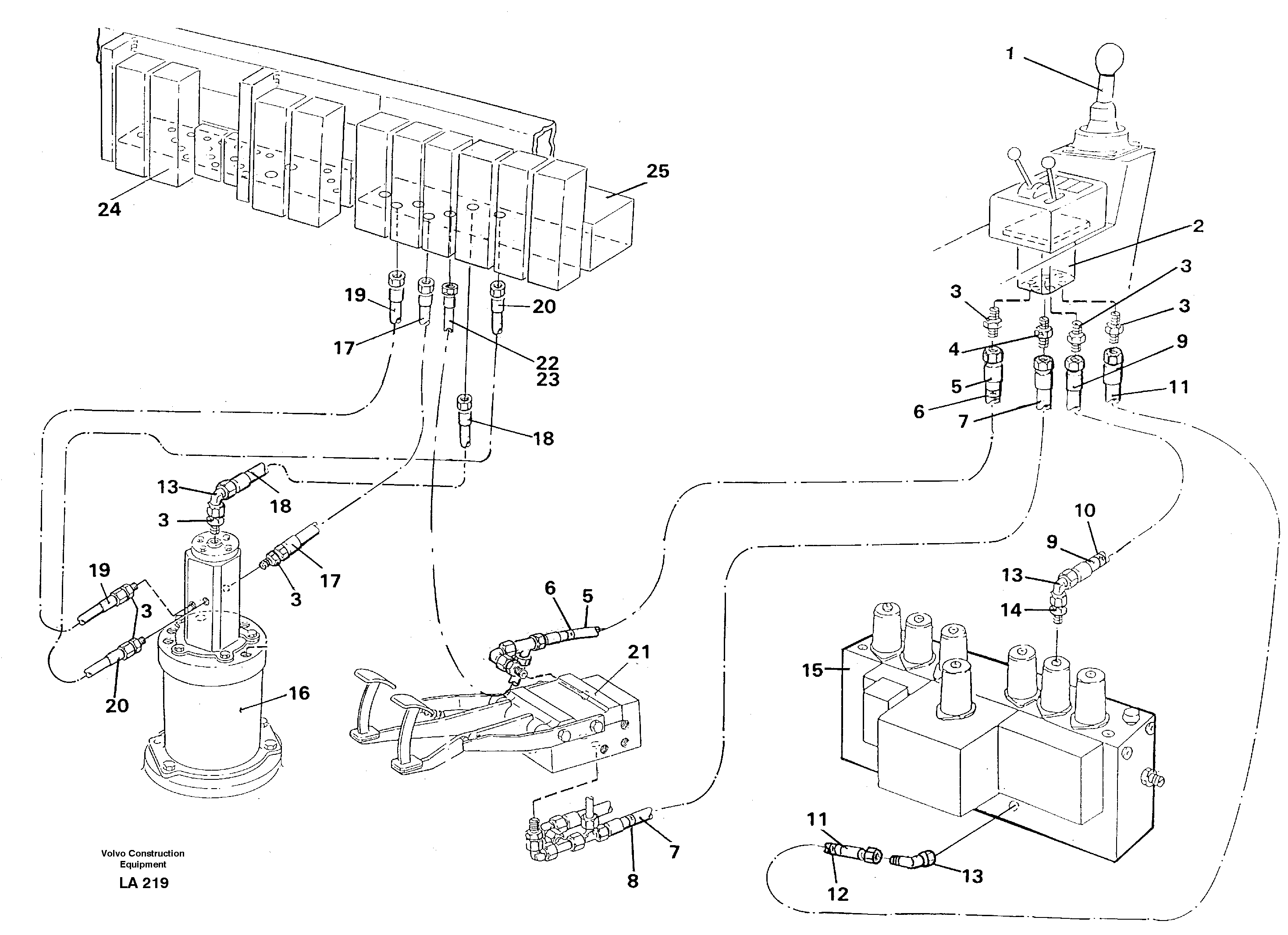 Servo hydr.support/ parking brake — volvo parts diagram