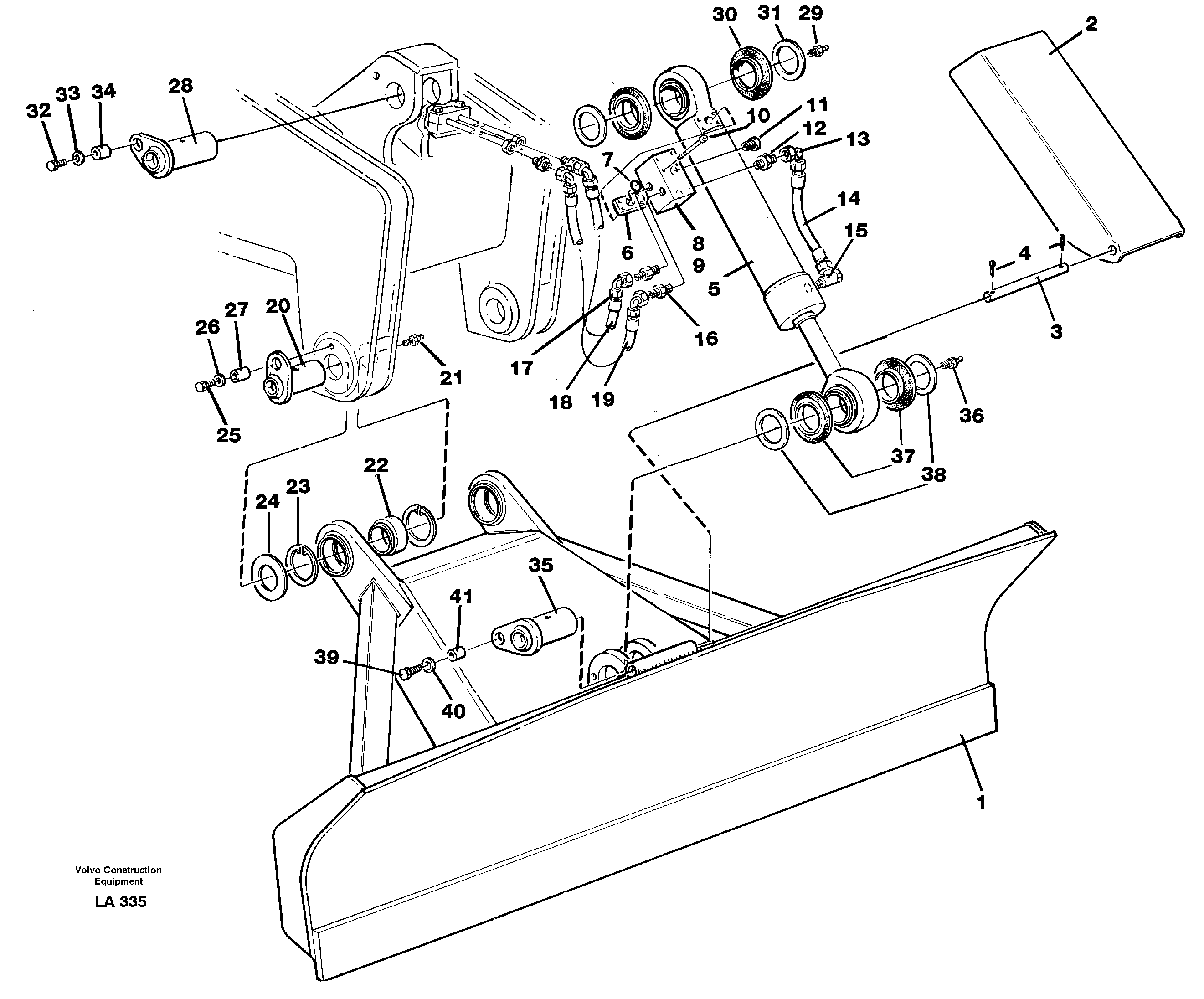 Dozer blade,front 2,5 and 2,6 m  14251269,  14253479 — volvo parts diagram