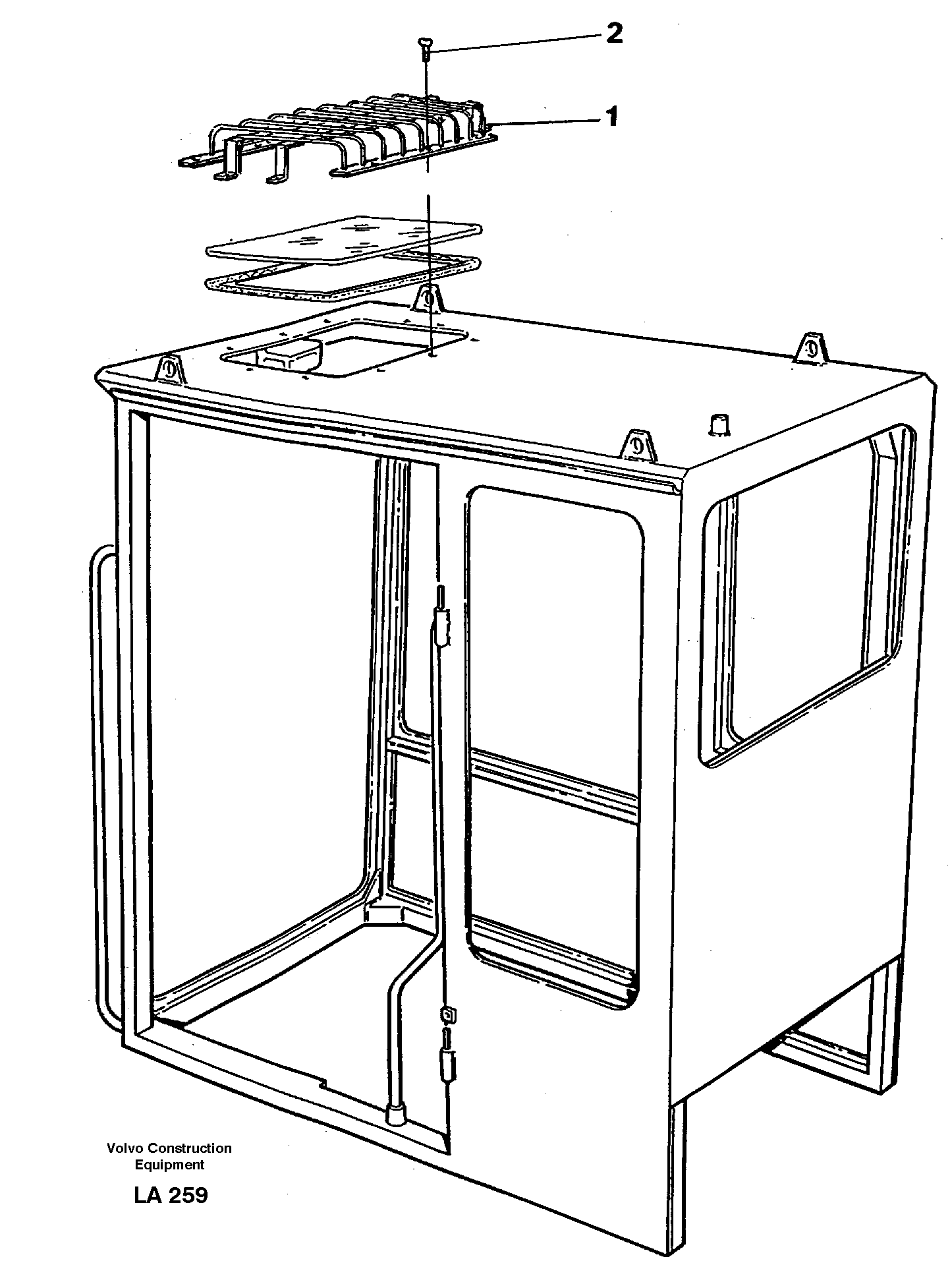Grille over roof Window  14253611 — volvo parts diagram