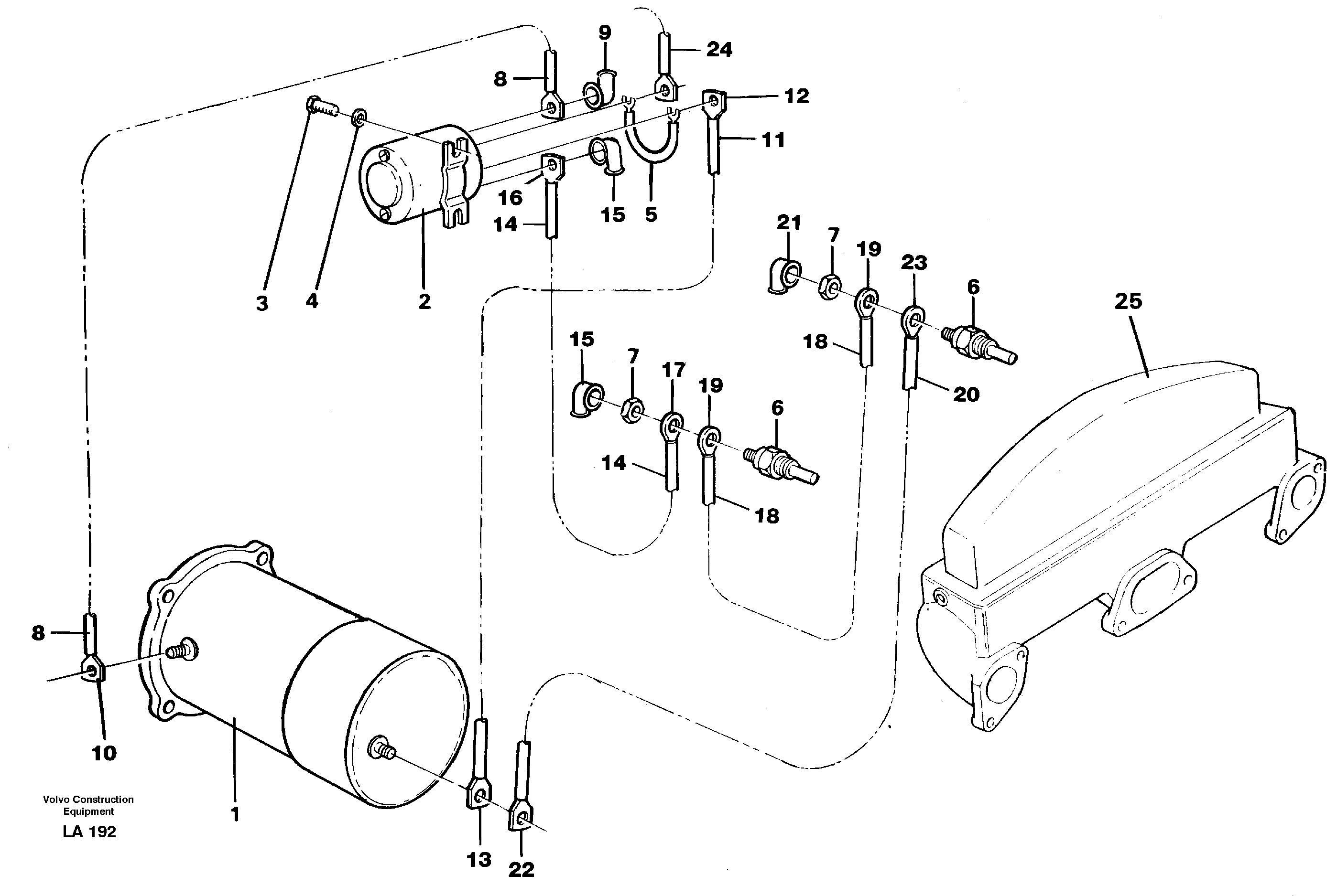 Starter element, assembly — volvo parts diagram