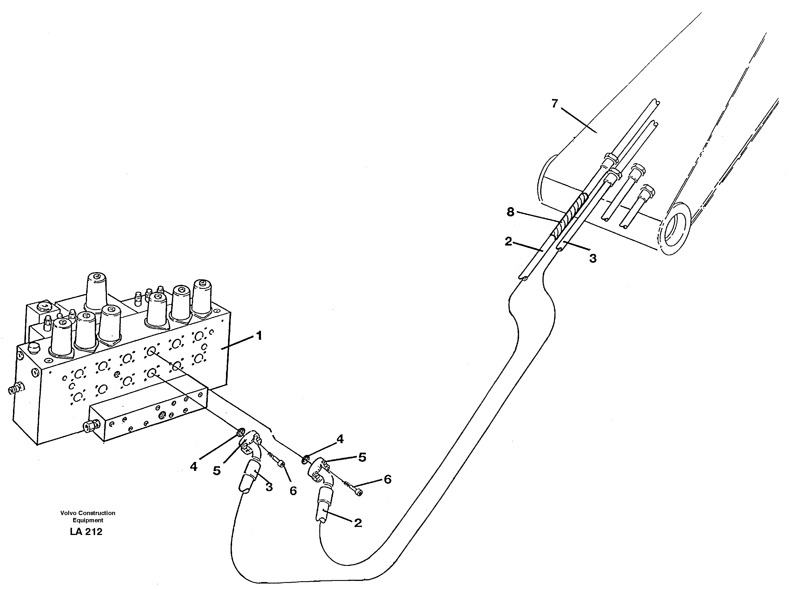 Hydraulic system, bucket — volvo parts diagram