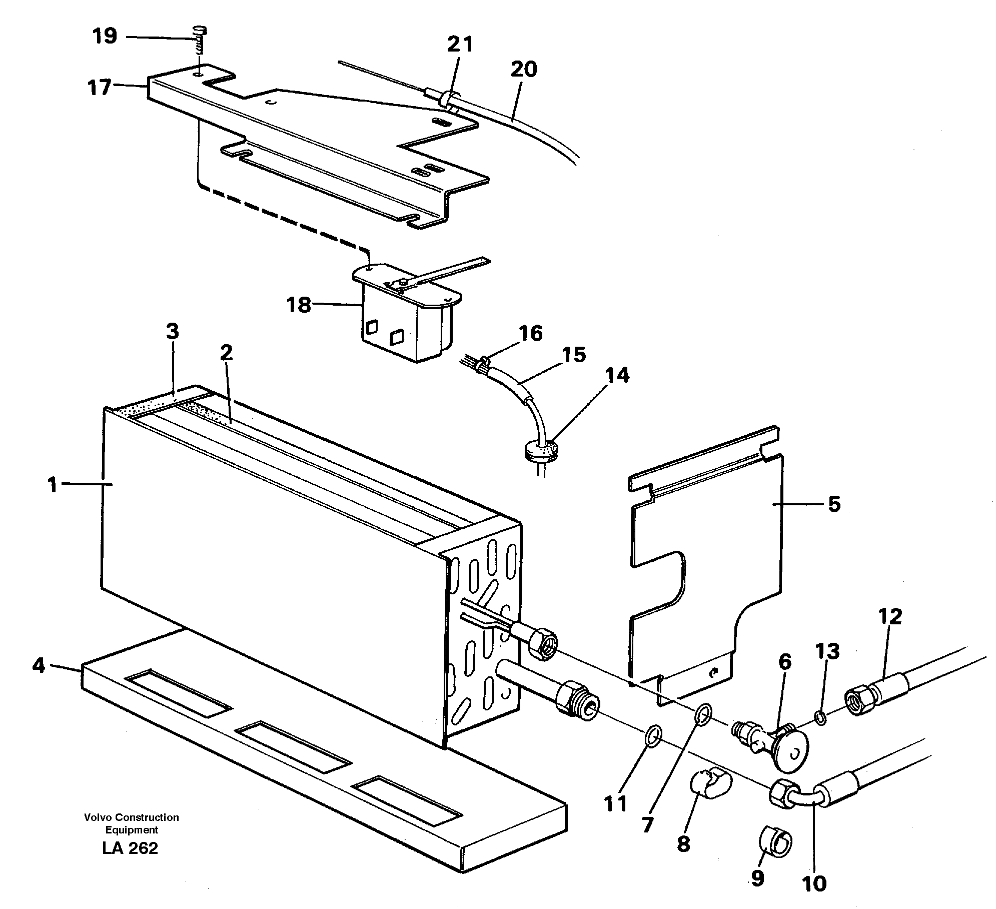 Evaporator with fitting parts Cooling agent R134 A  14268393 — volvo parts diagram