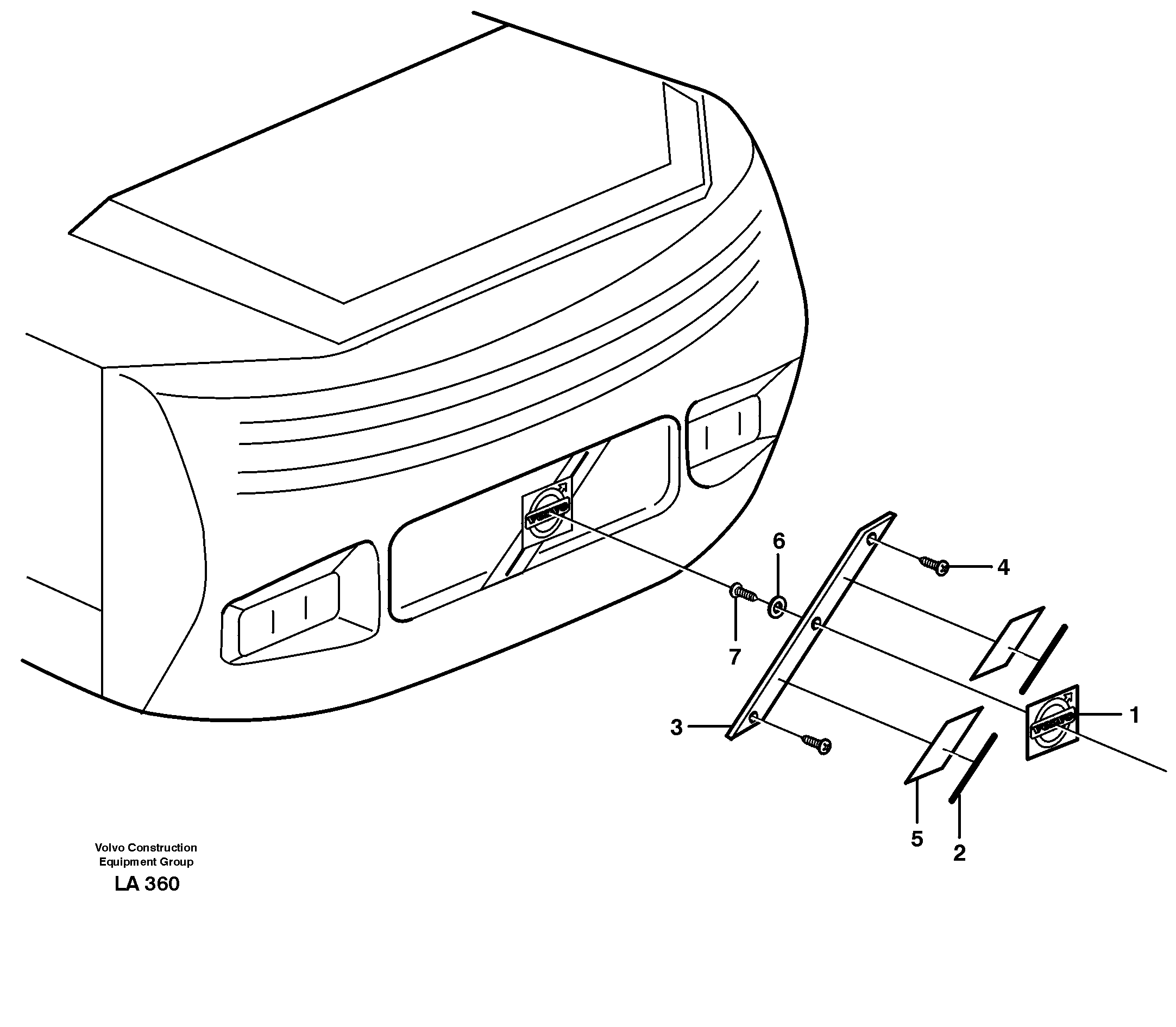 Sign plates and transfer,outer location — volvo parts diagram