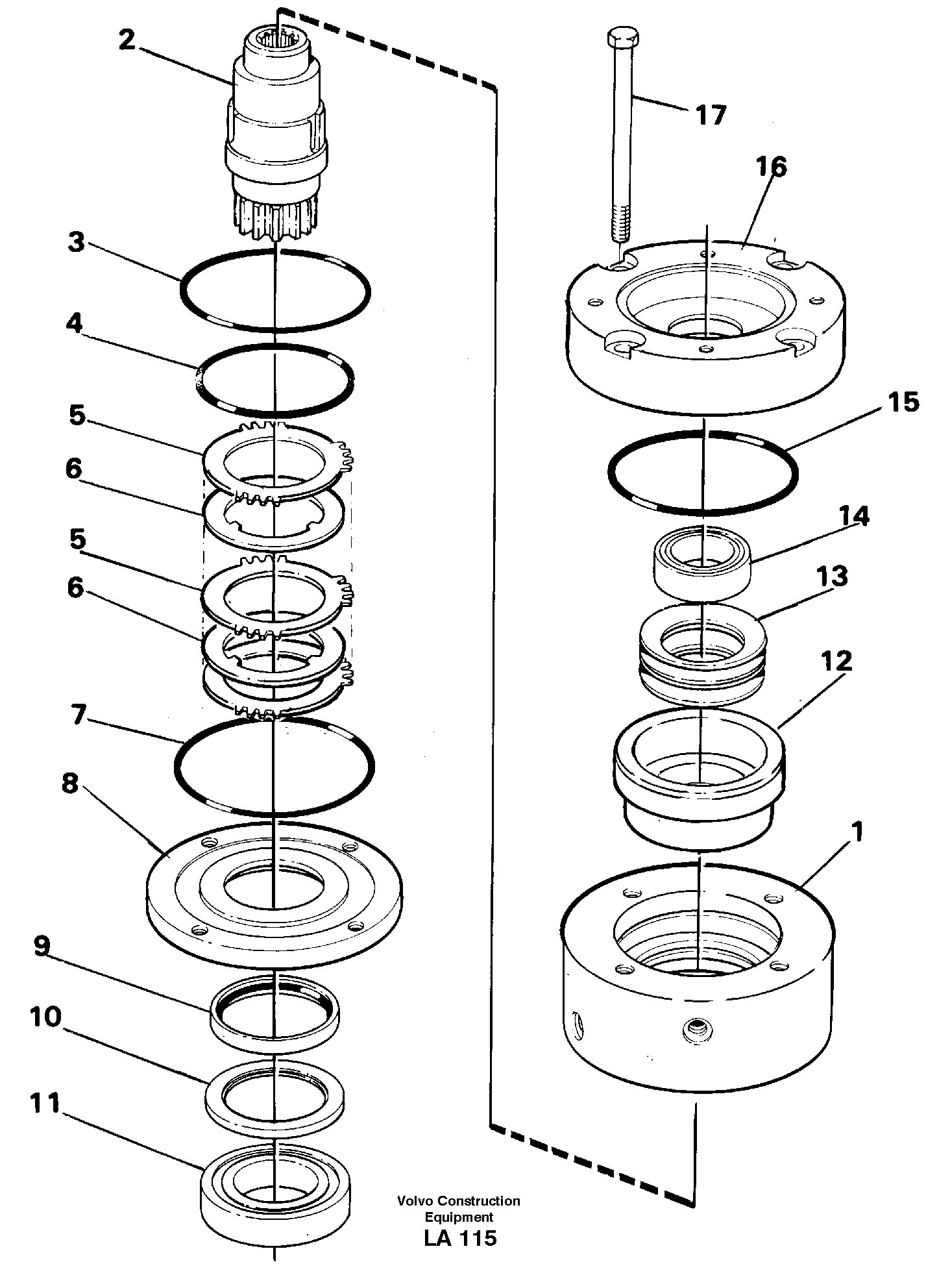 Slewing brake — volvo parts diagram
