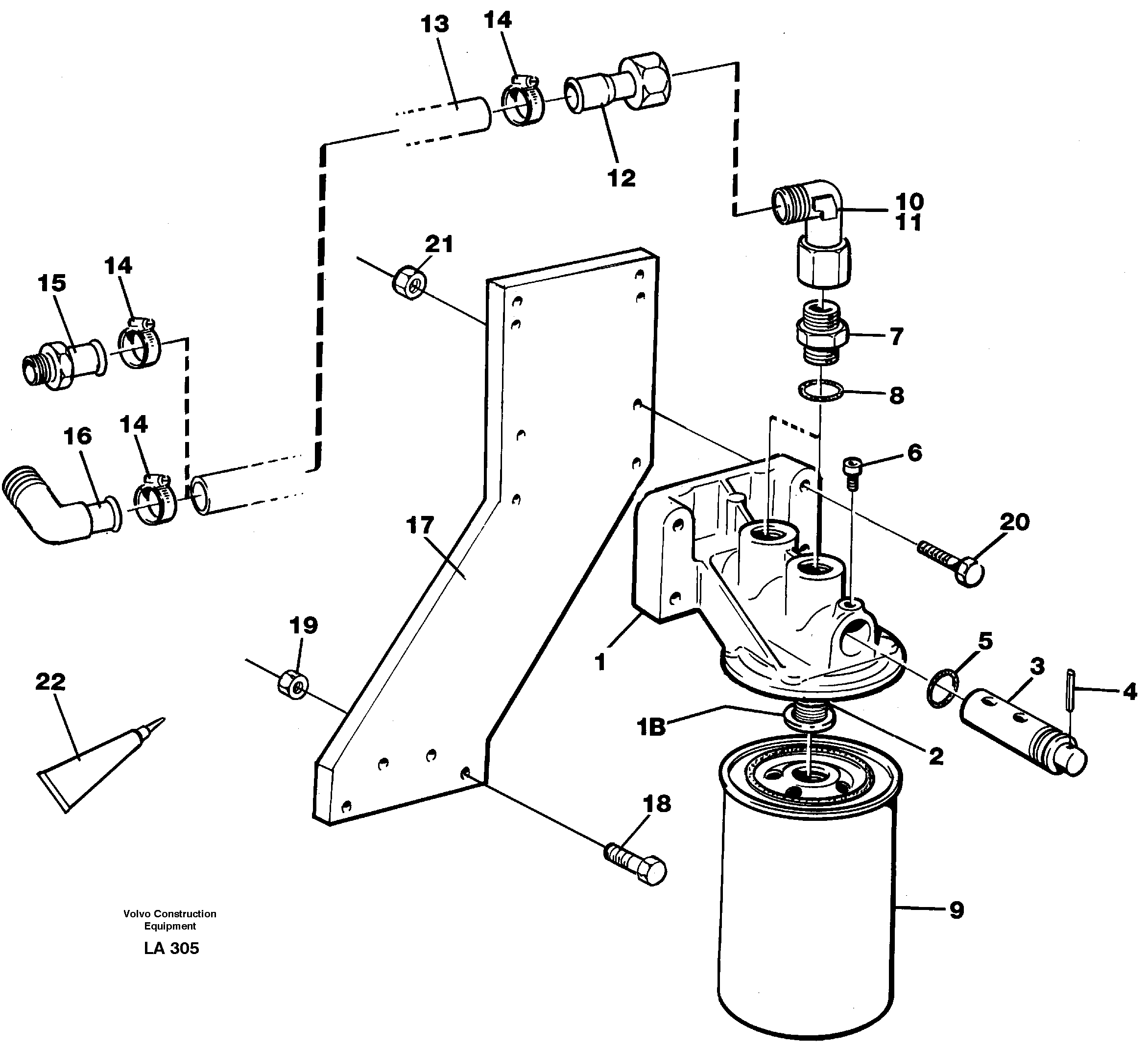 Coolant filter  14261022 — volvo parts diagram