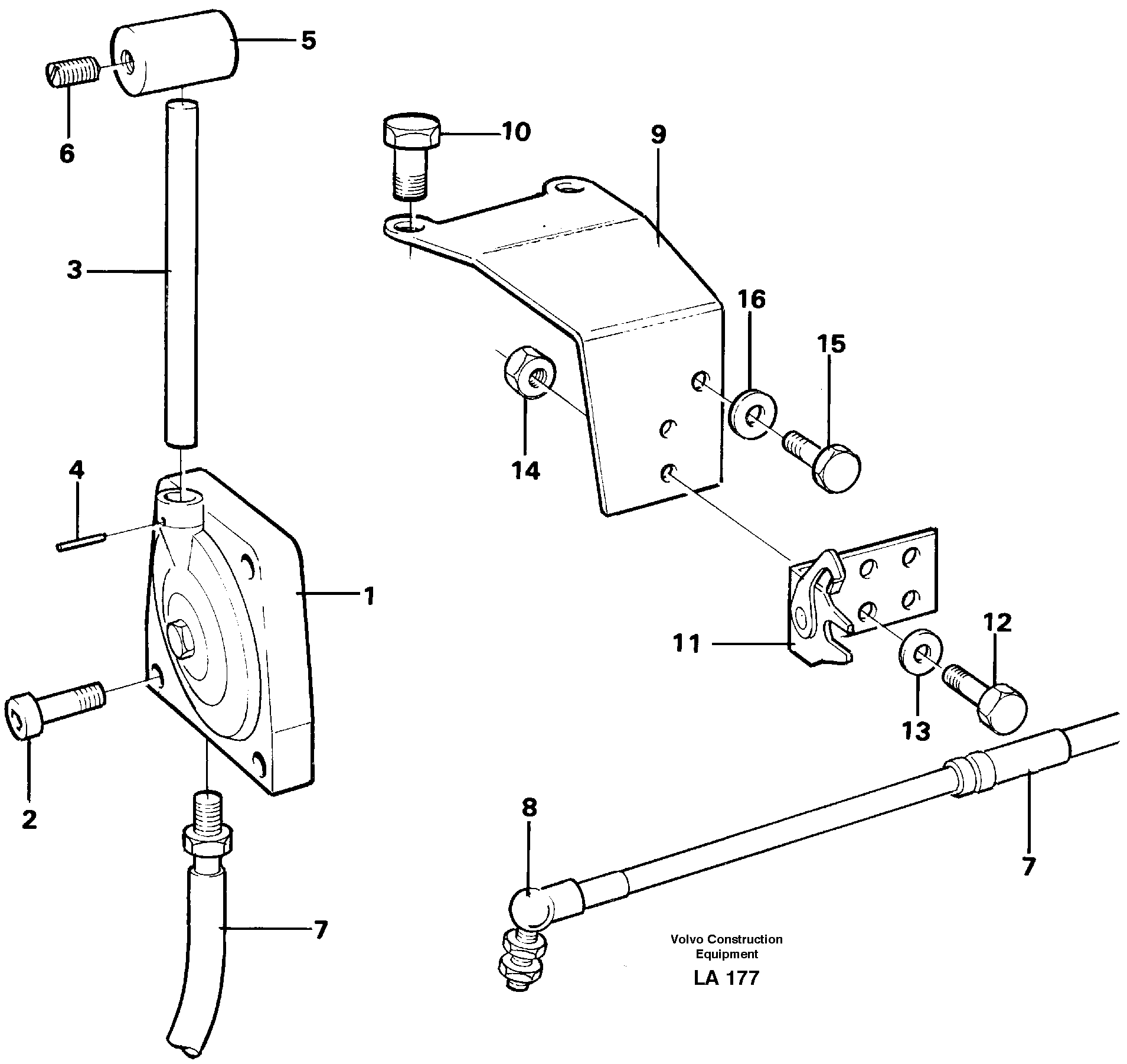 Throttle control — volvo parts diagram