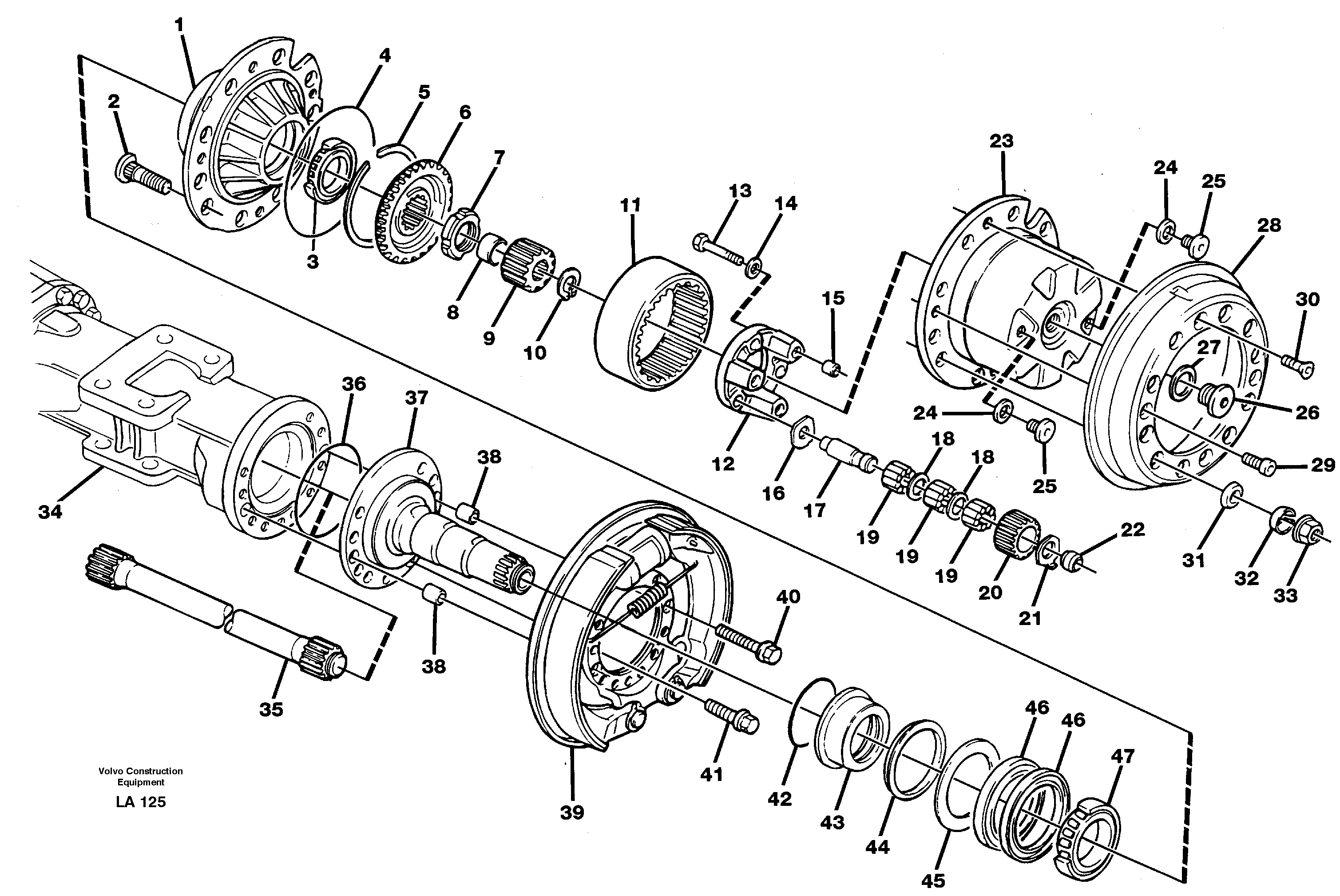 Wheel hub. Rear — volvo parts diagram
