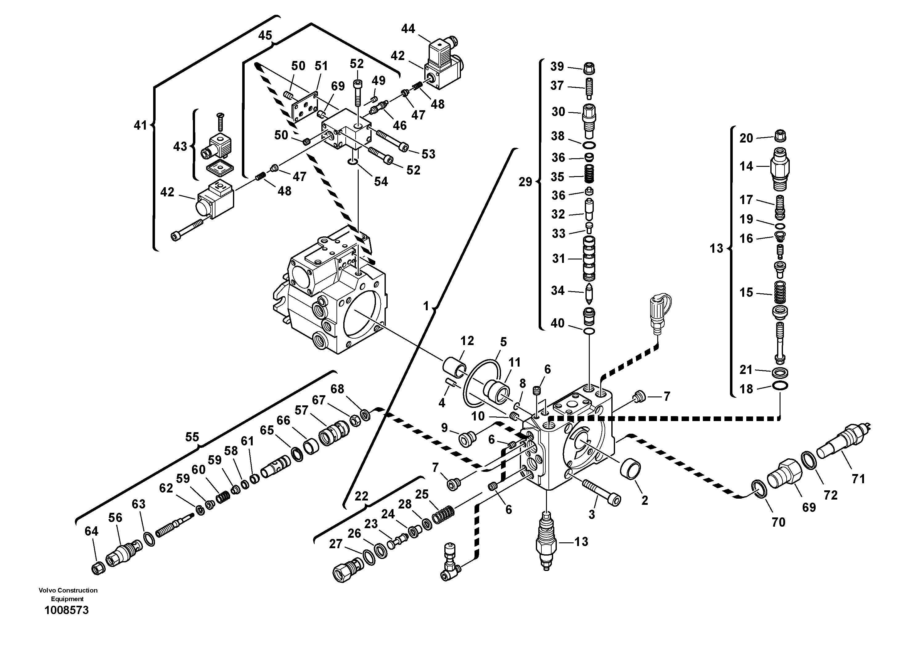 Valves - Variable displacement pump — volvo parts diagram