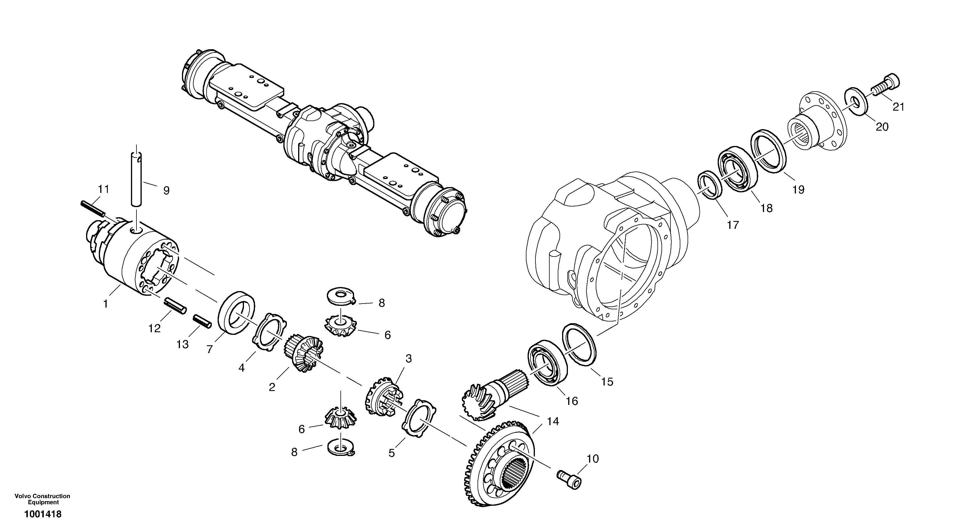 Differential - front axle — volvo parts diagram
