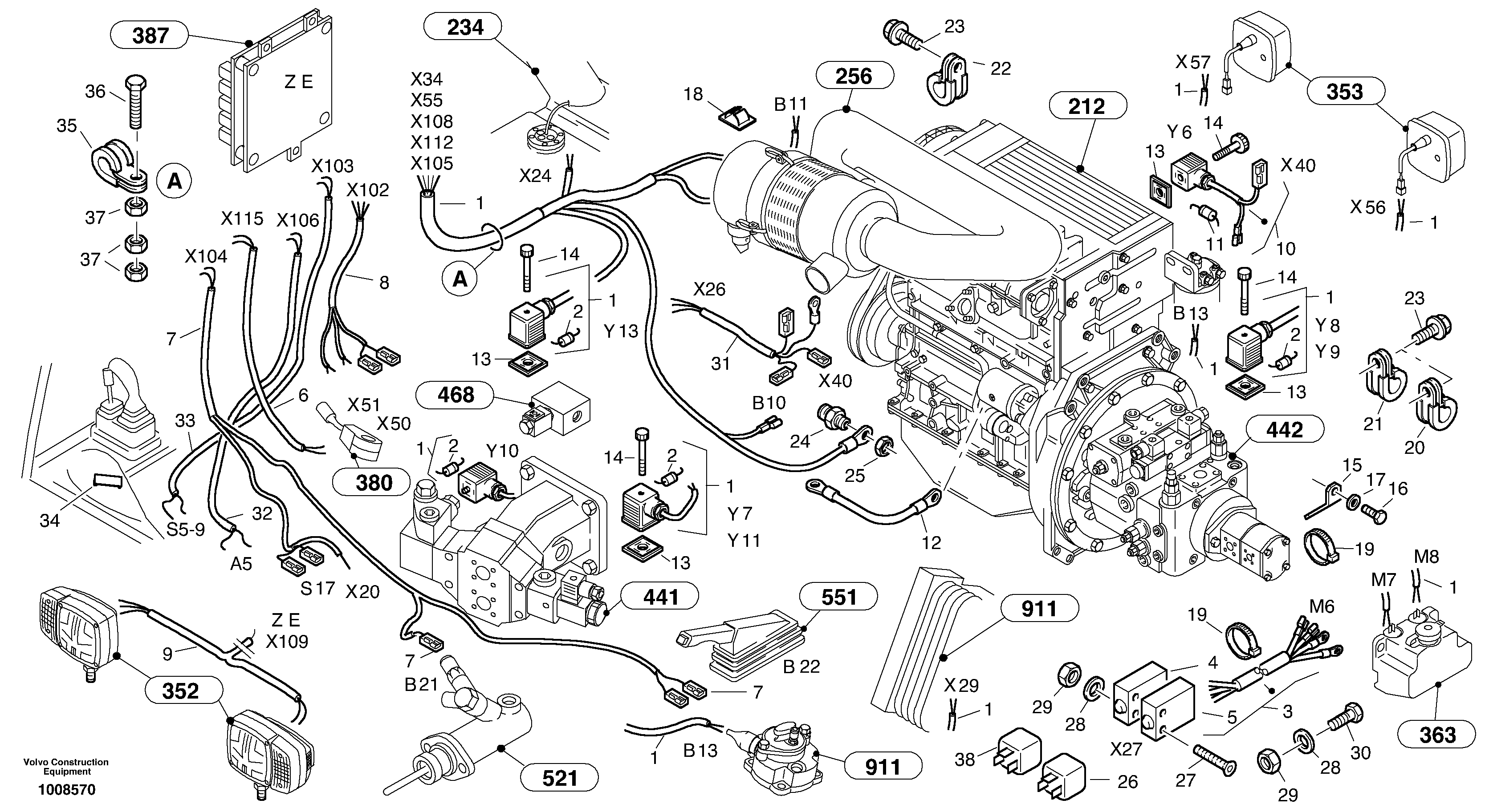 Electric installation — volvo parts diagram