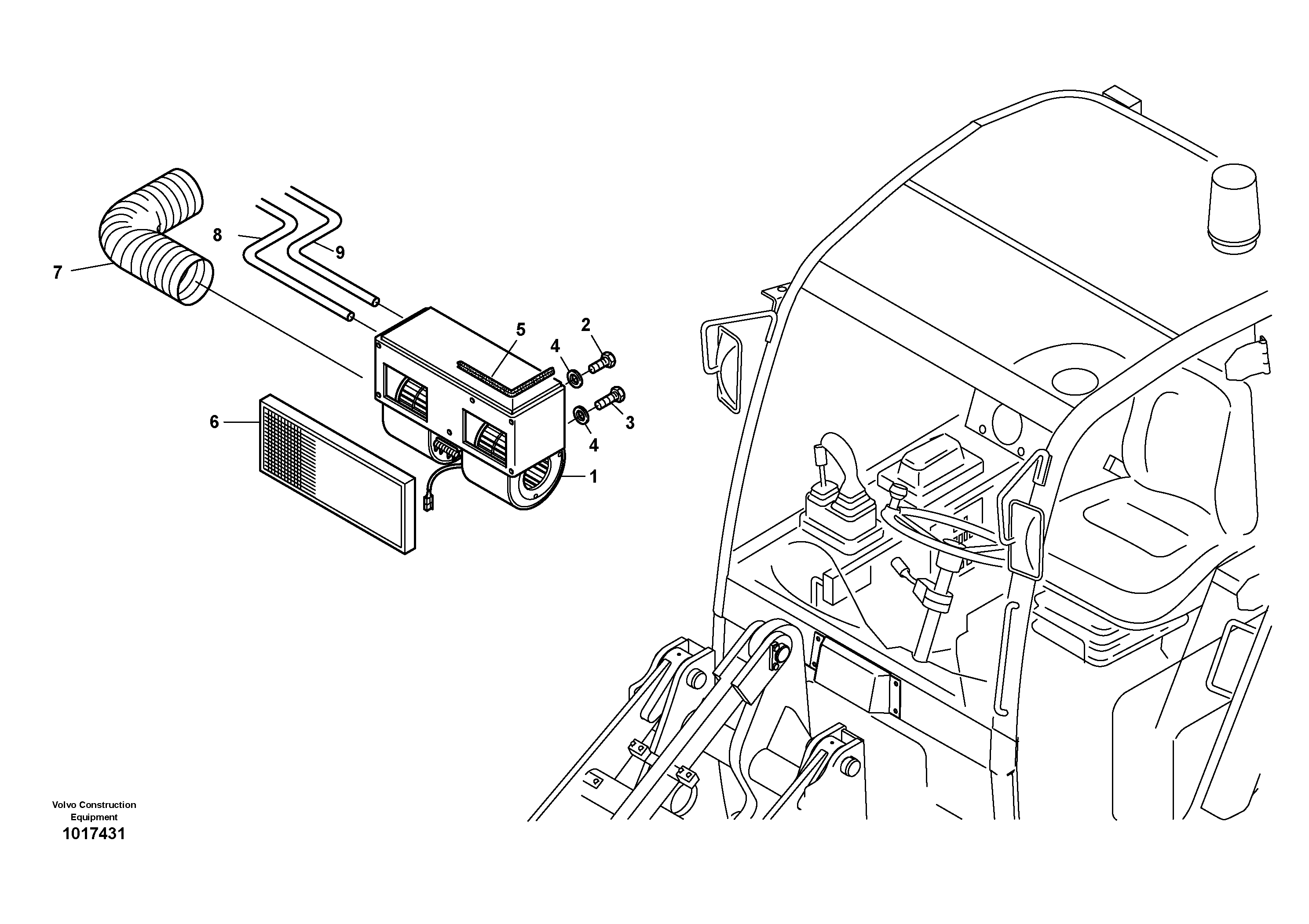 Heater  11390336 — volvo parts diagram