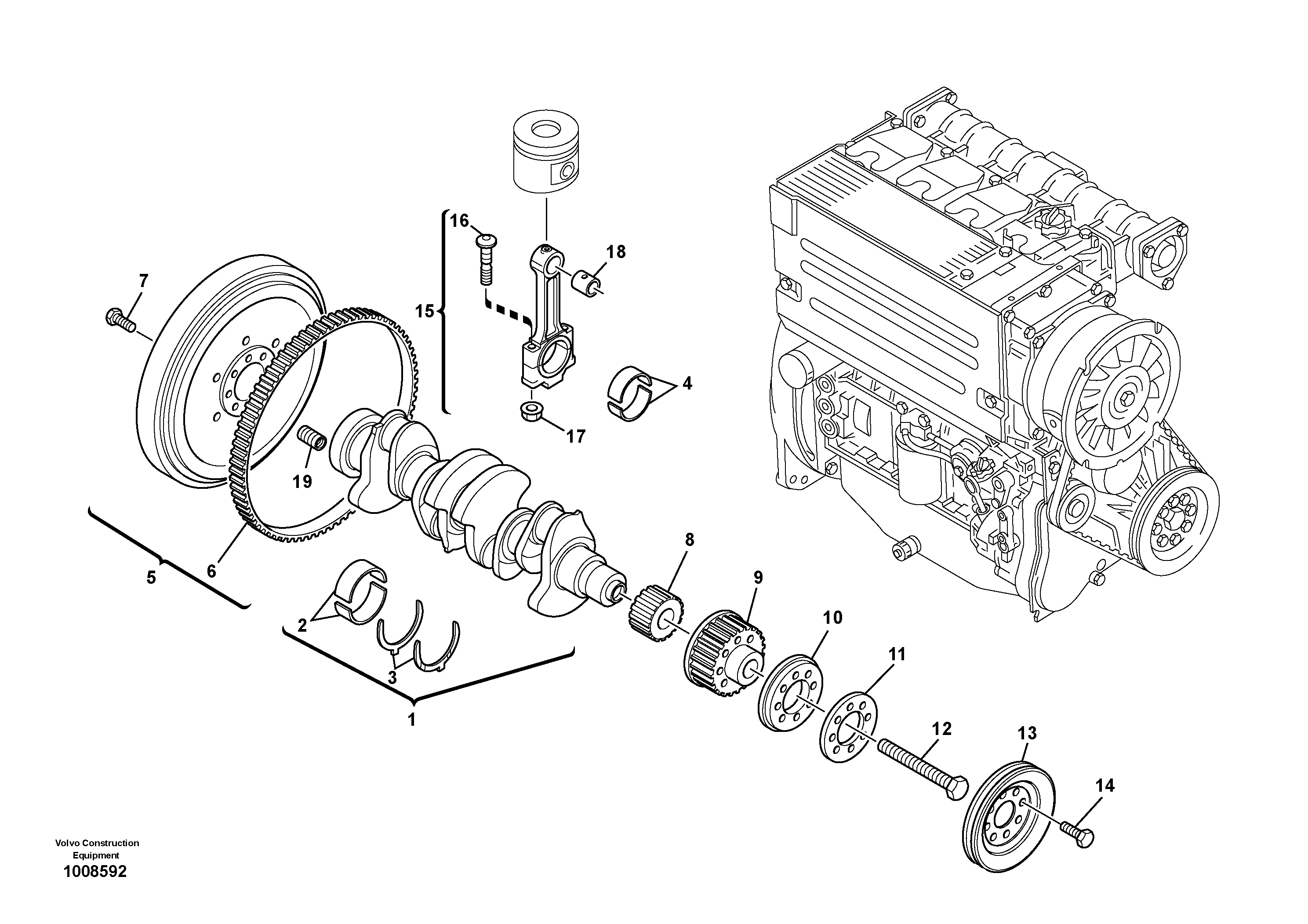 Lines to attachment mounting plate — volvo parts diagram