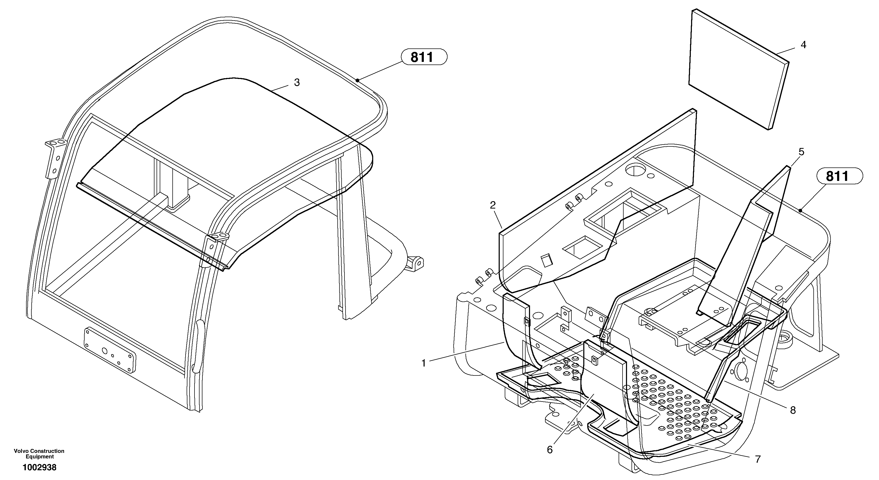 Isolation - Cabine — volvo parts diagram