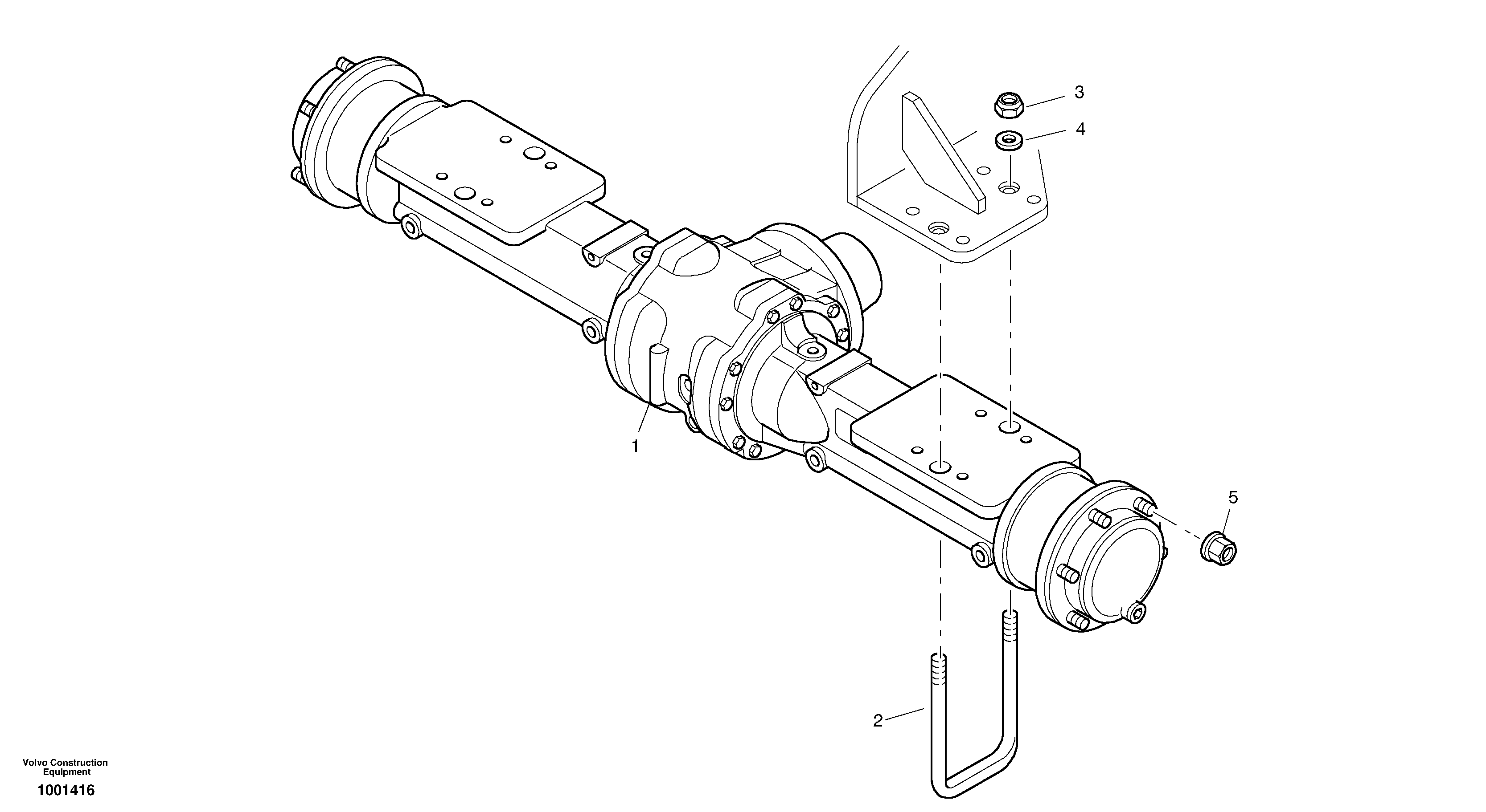 Assembly - front axle — volvo parts diagram