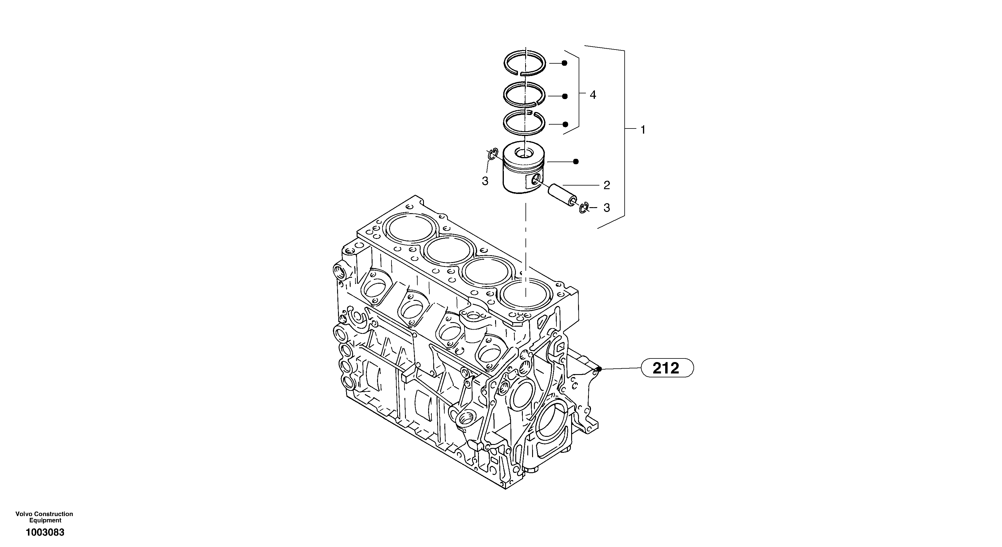 Piston — volvo parts diagram