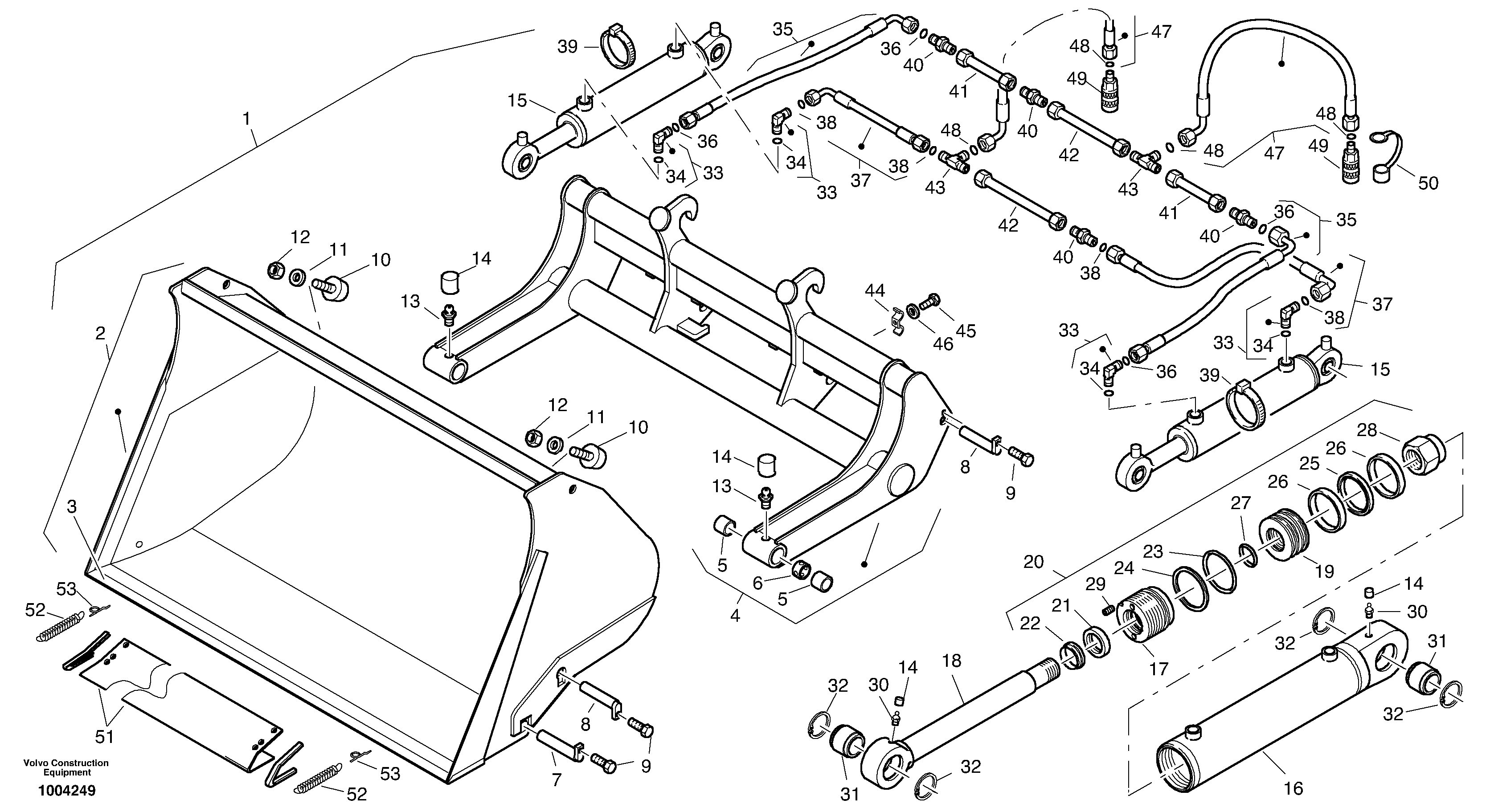Tipping bucket — volvo parts diagram
