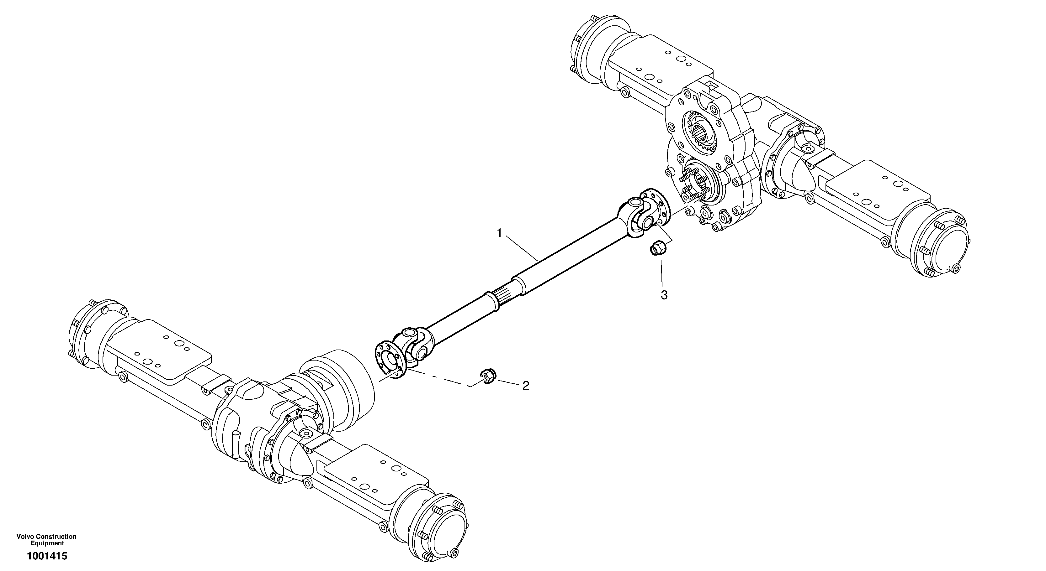 Cardan shaft — volvo parts diagram