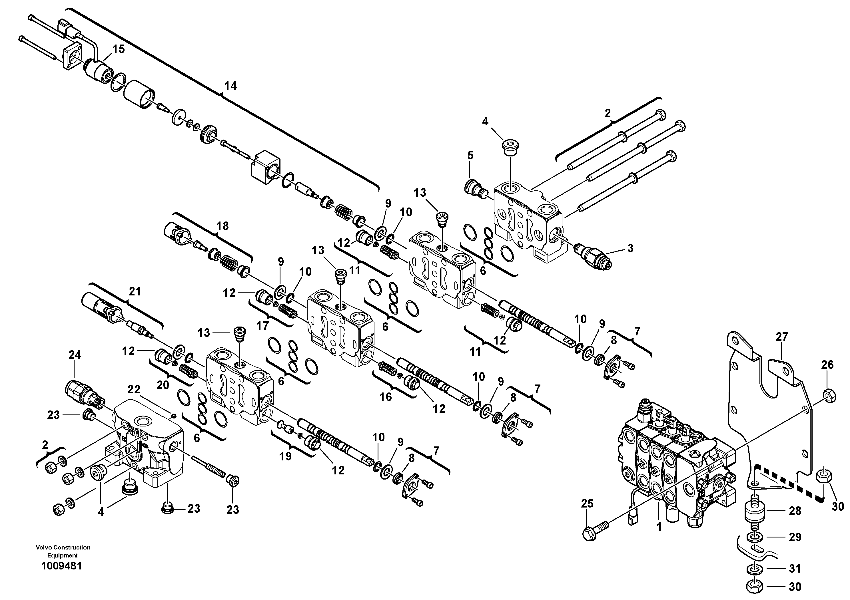 Control valve — volvo parts diagram