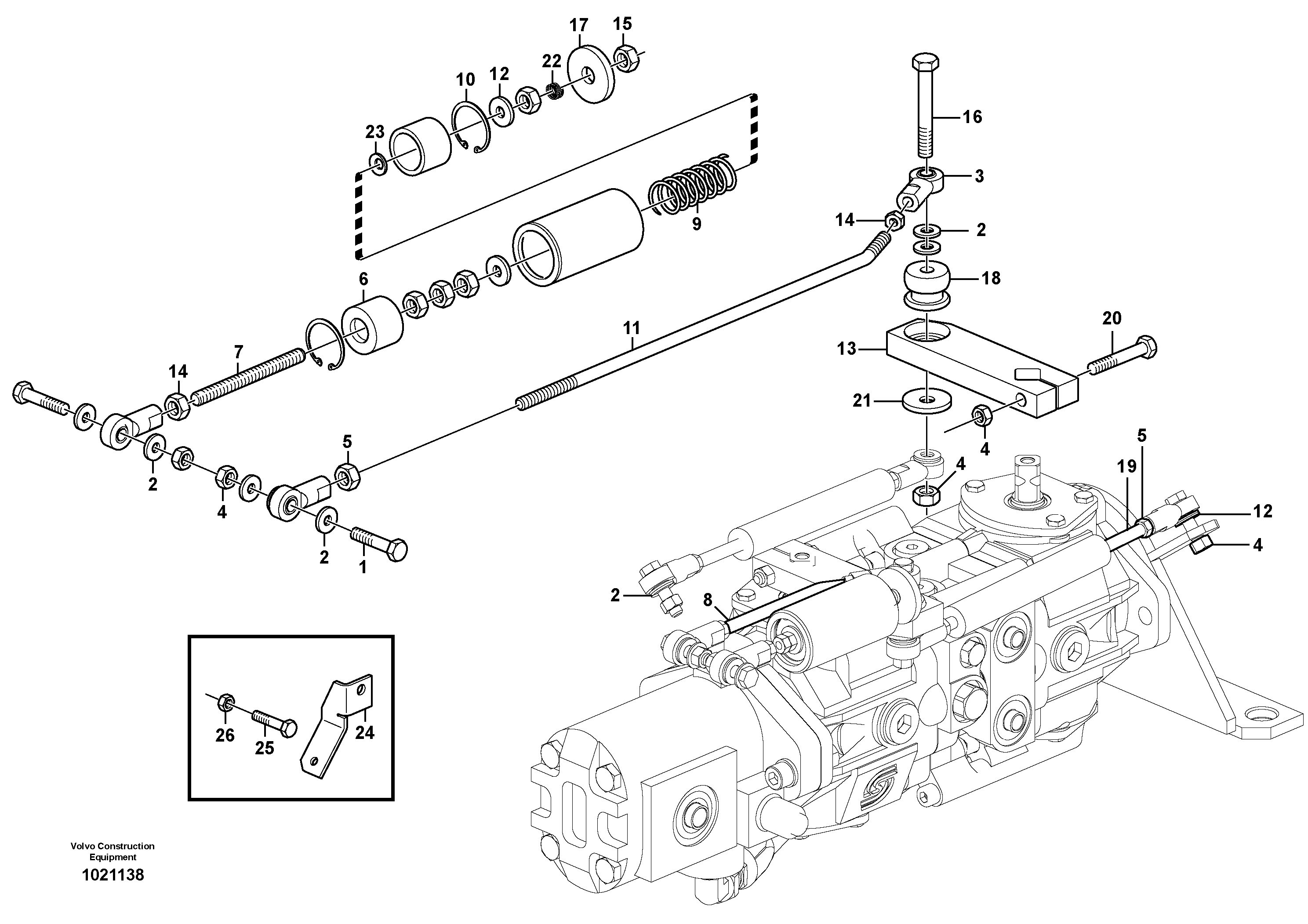 Auxiliary control levers, forward/reverse  11840229, 11840230 — volvo parts diagram