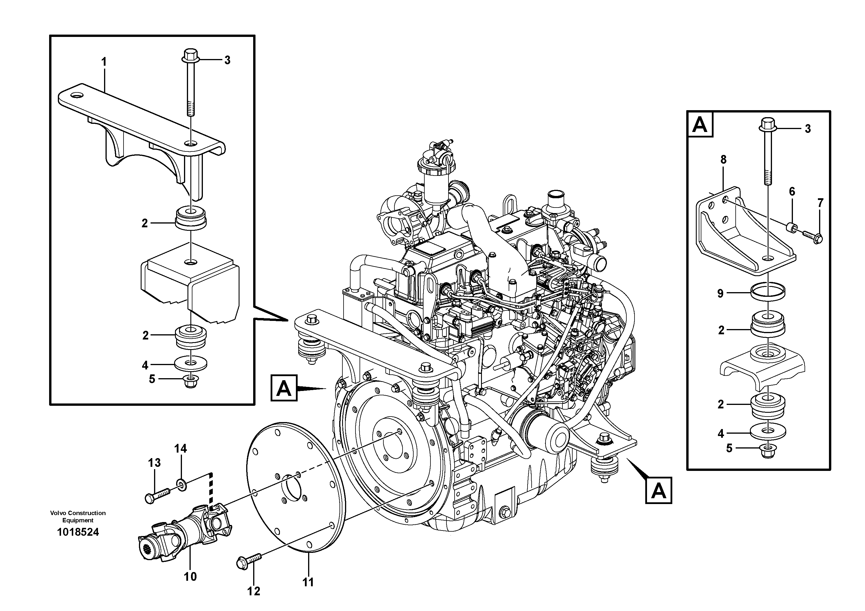 Engine mounting — volvo parts diagram